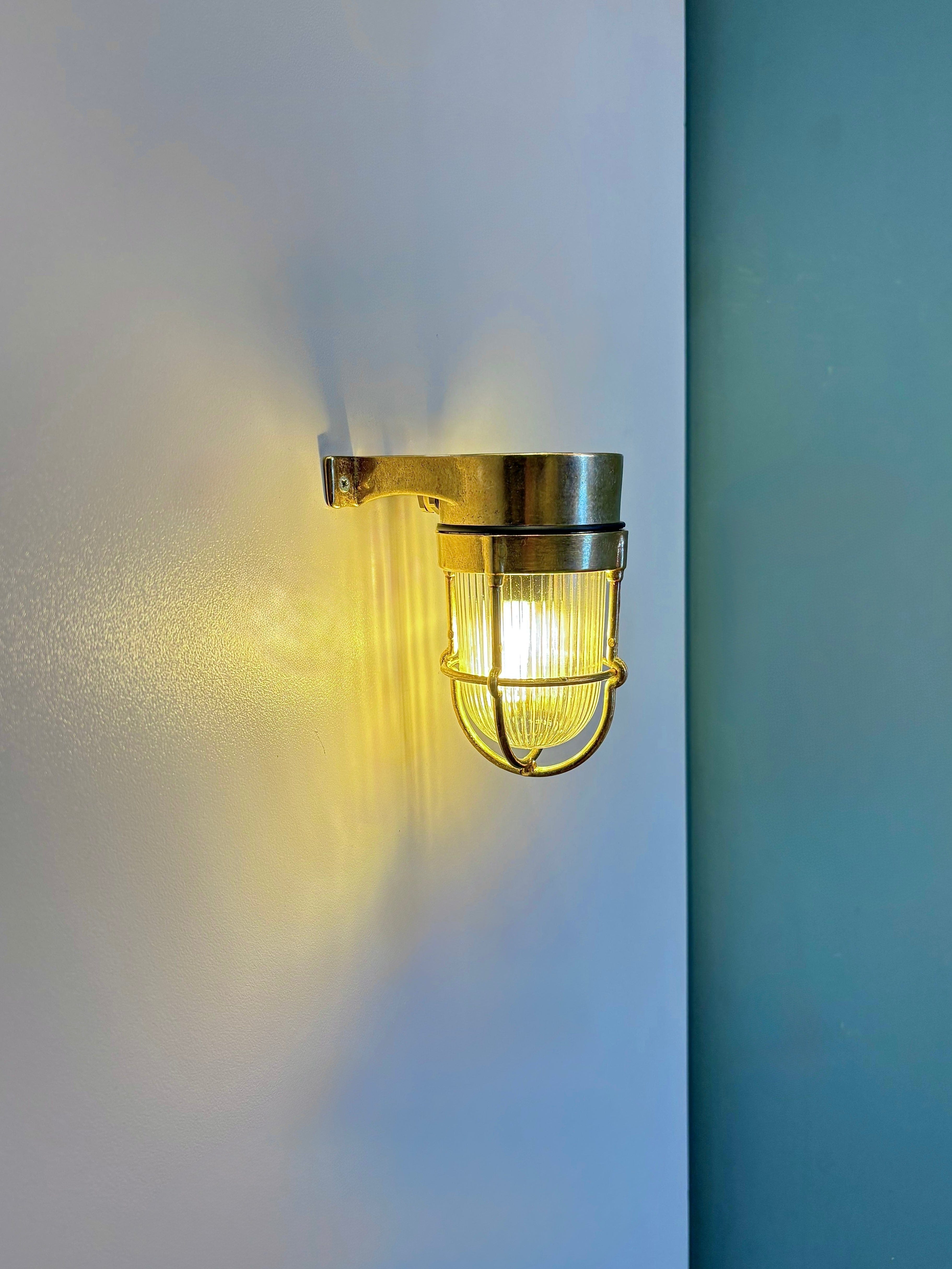 Arel Lighting BACENO MINI Brass Nautical Wall Sconce