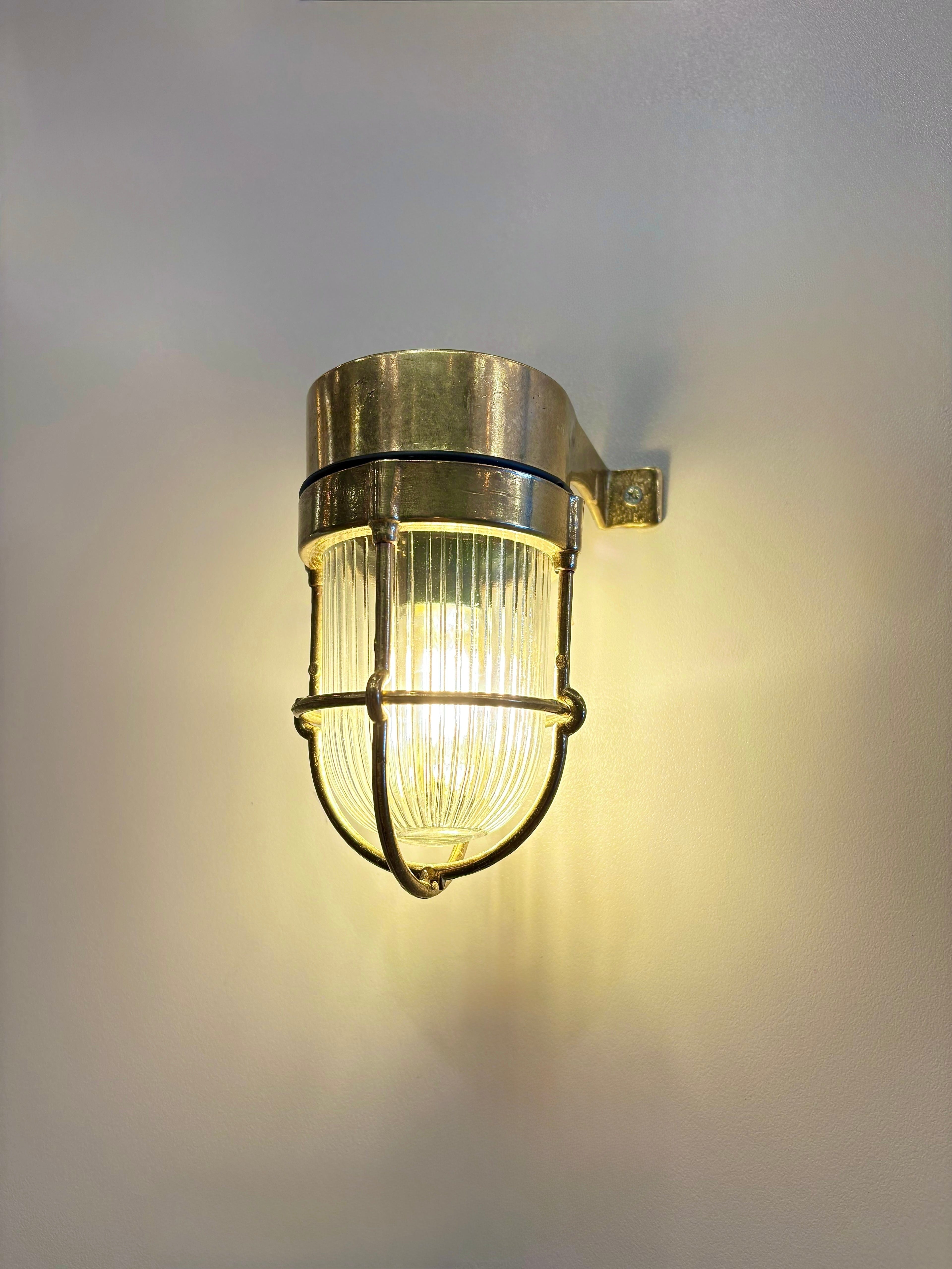 Arel Lighting BACENO MINI Brass Nautical Wall Sconce