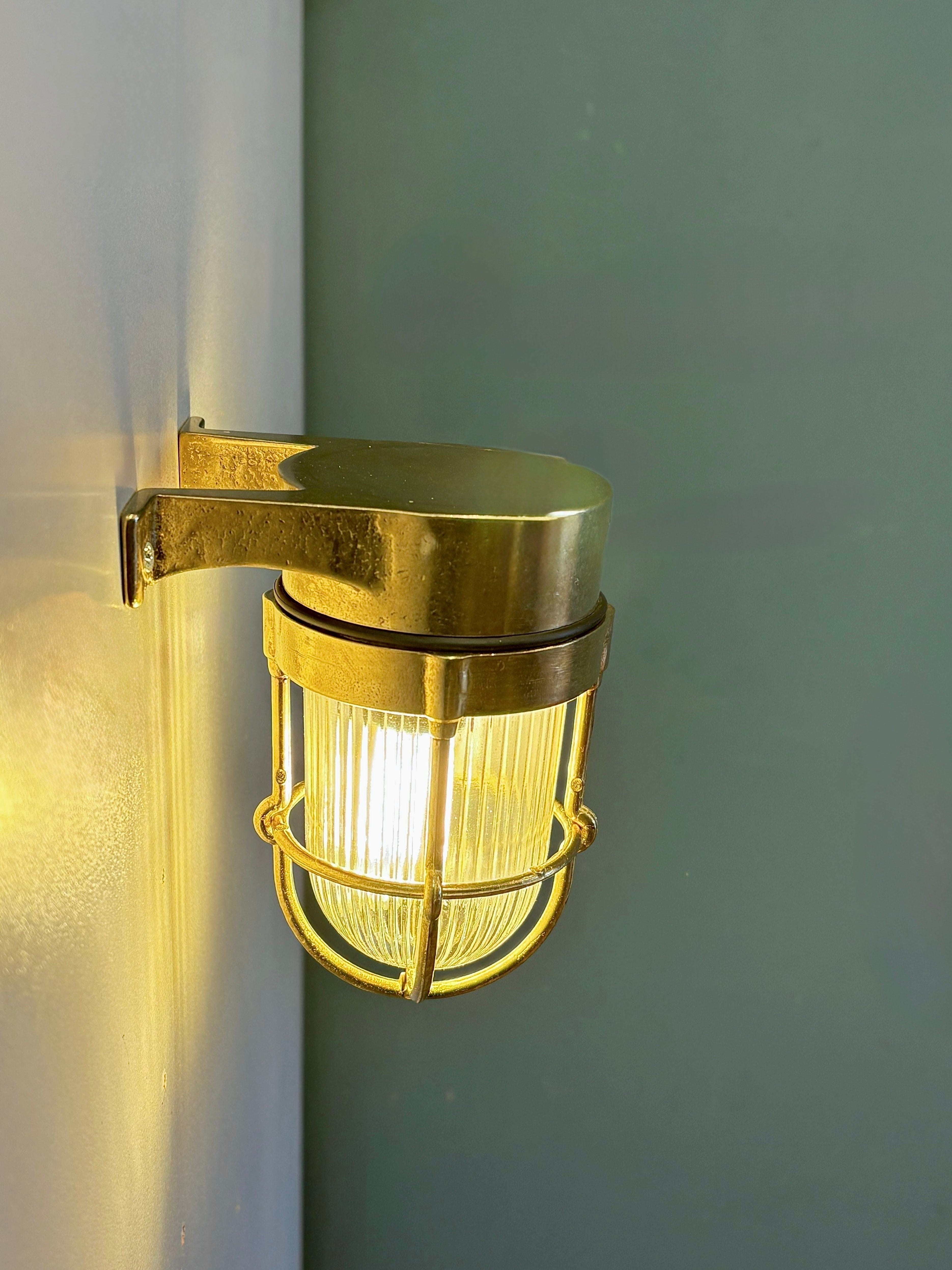 Arel Lighting BACENO MINI Brass Nautical Wall Sconce