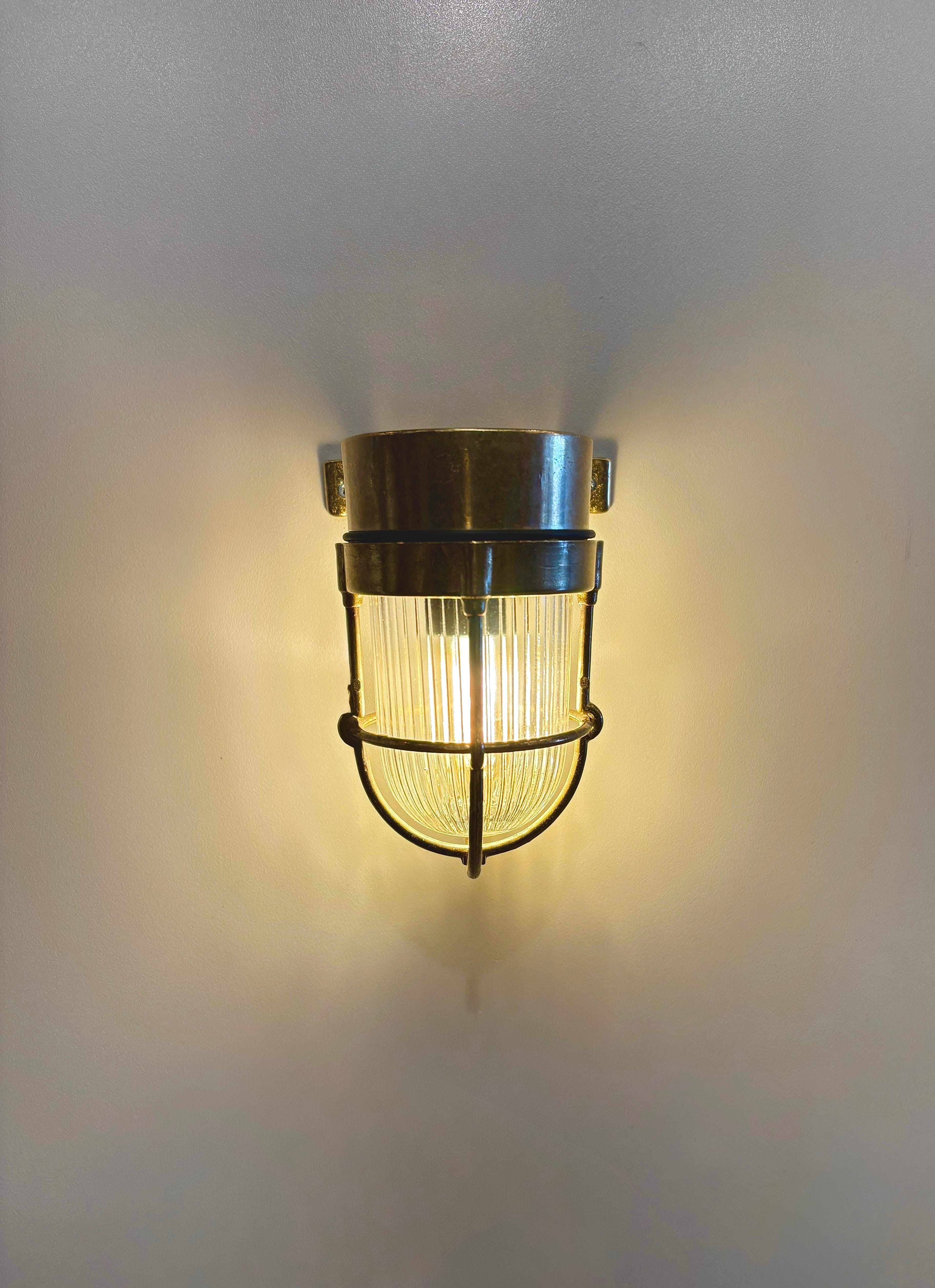 Arel Lighting BACENO MINI Brass Nautical Wall Sconce