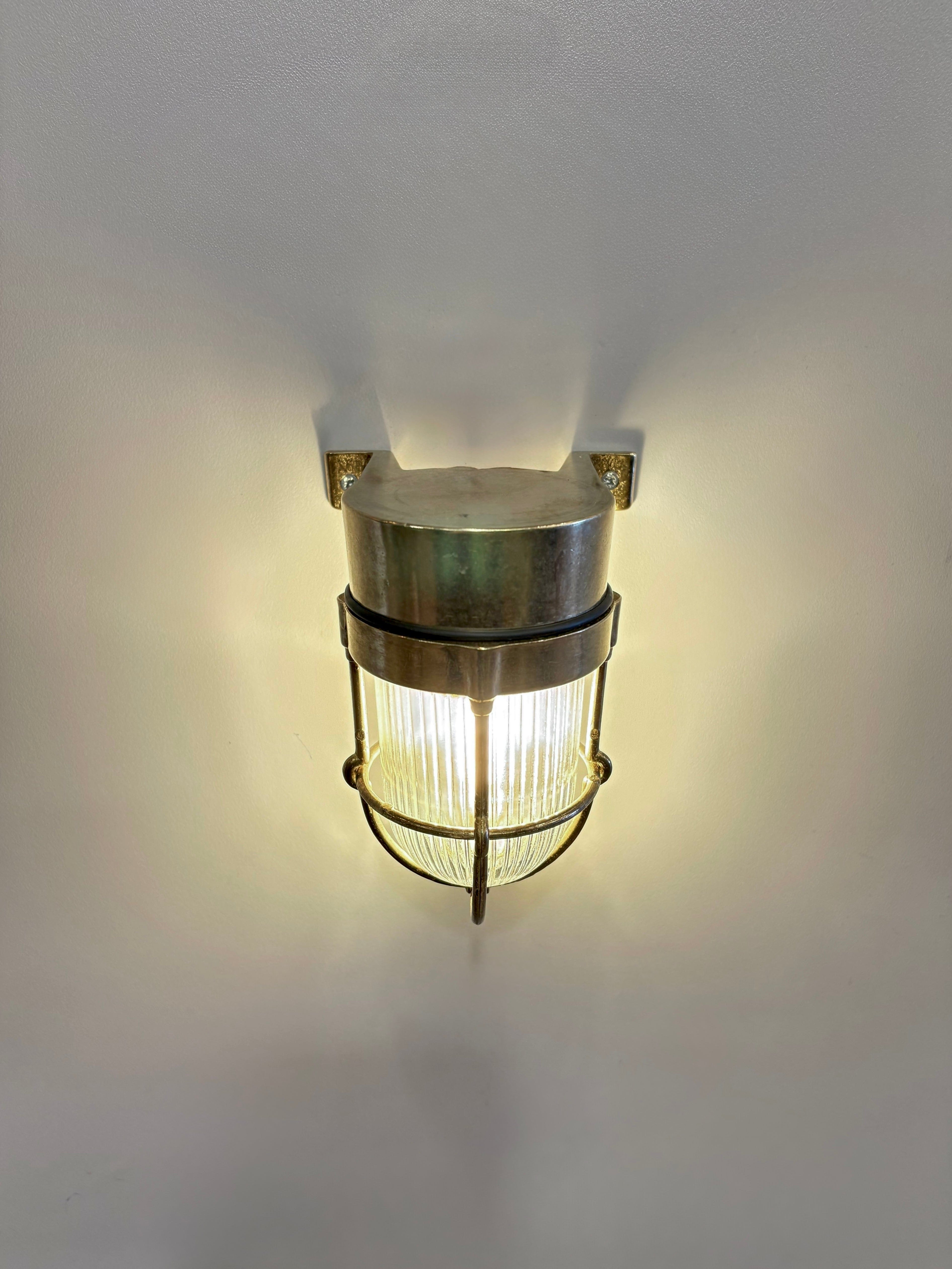 Arel Lighting BACENO MINI Brass Nautical Wall Sconce