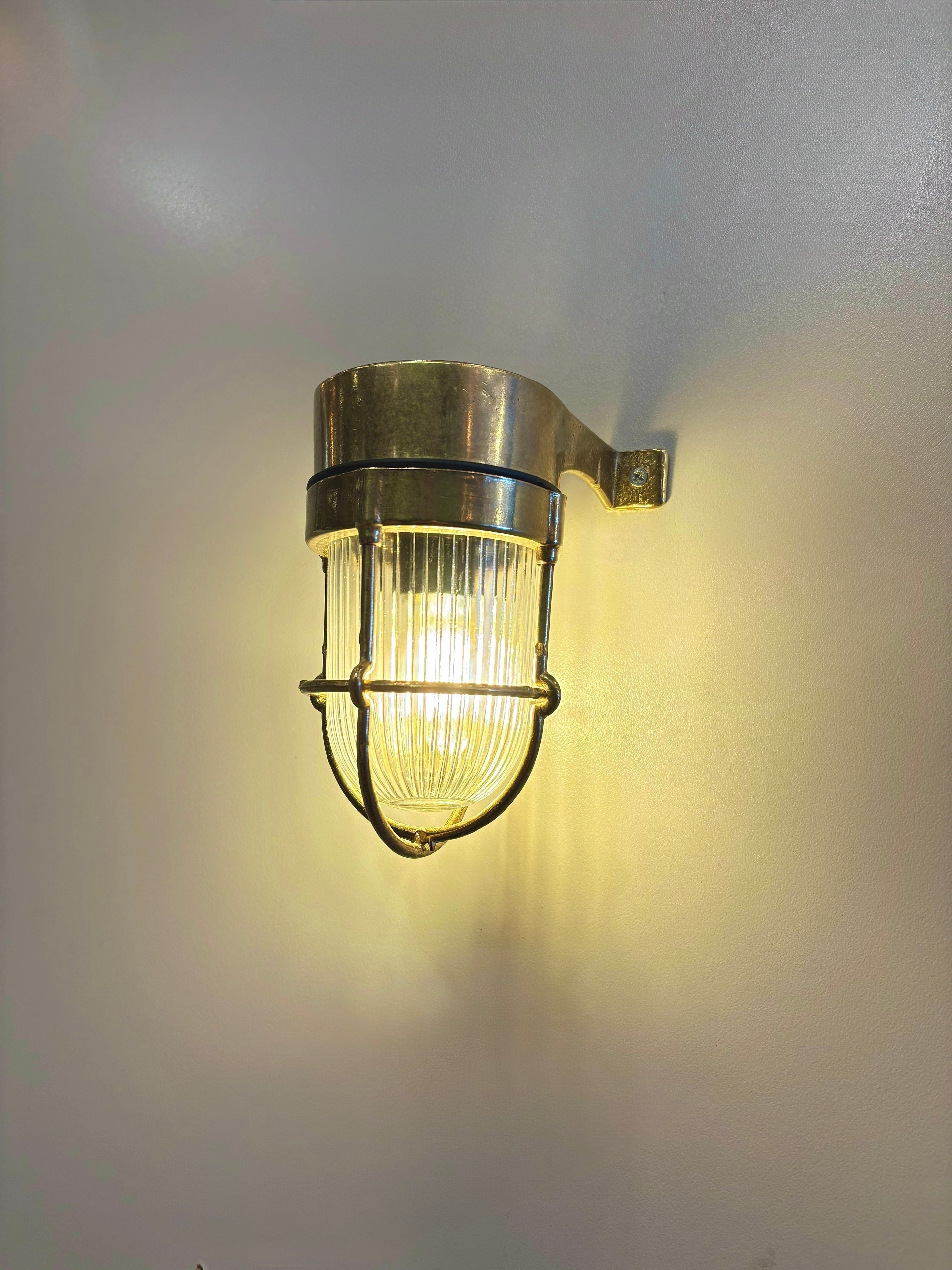 Arel Lighting BACENO MINI Brass Nautical Wall Sconce