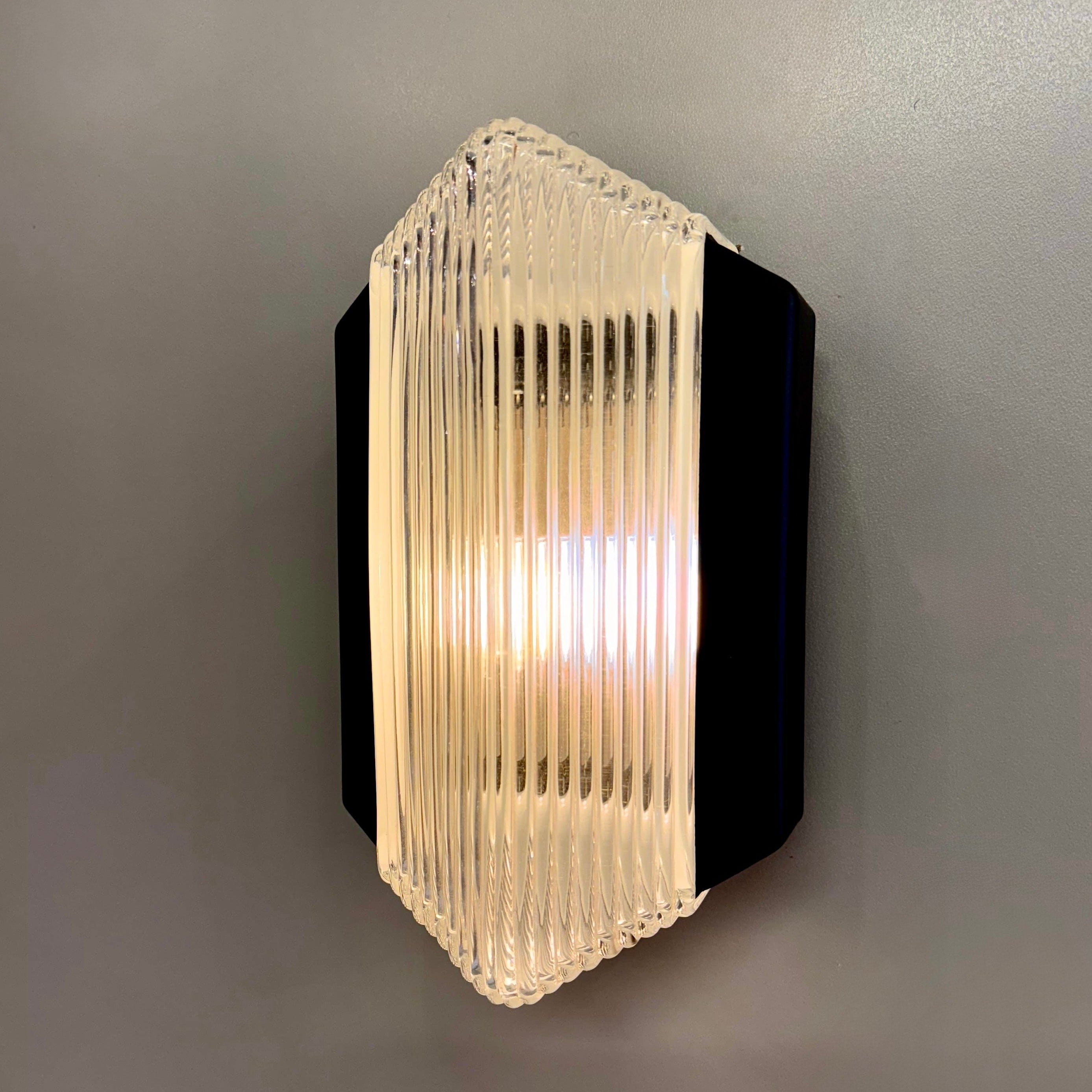 Arel Lighting Black KATERIN Art Deco Outdoor Wall Sconce