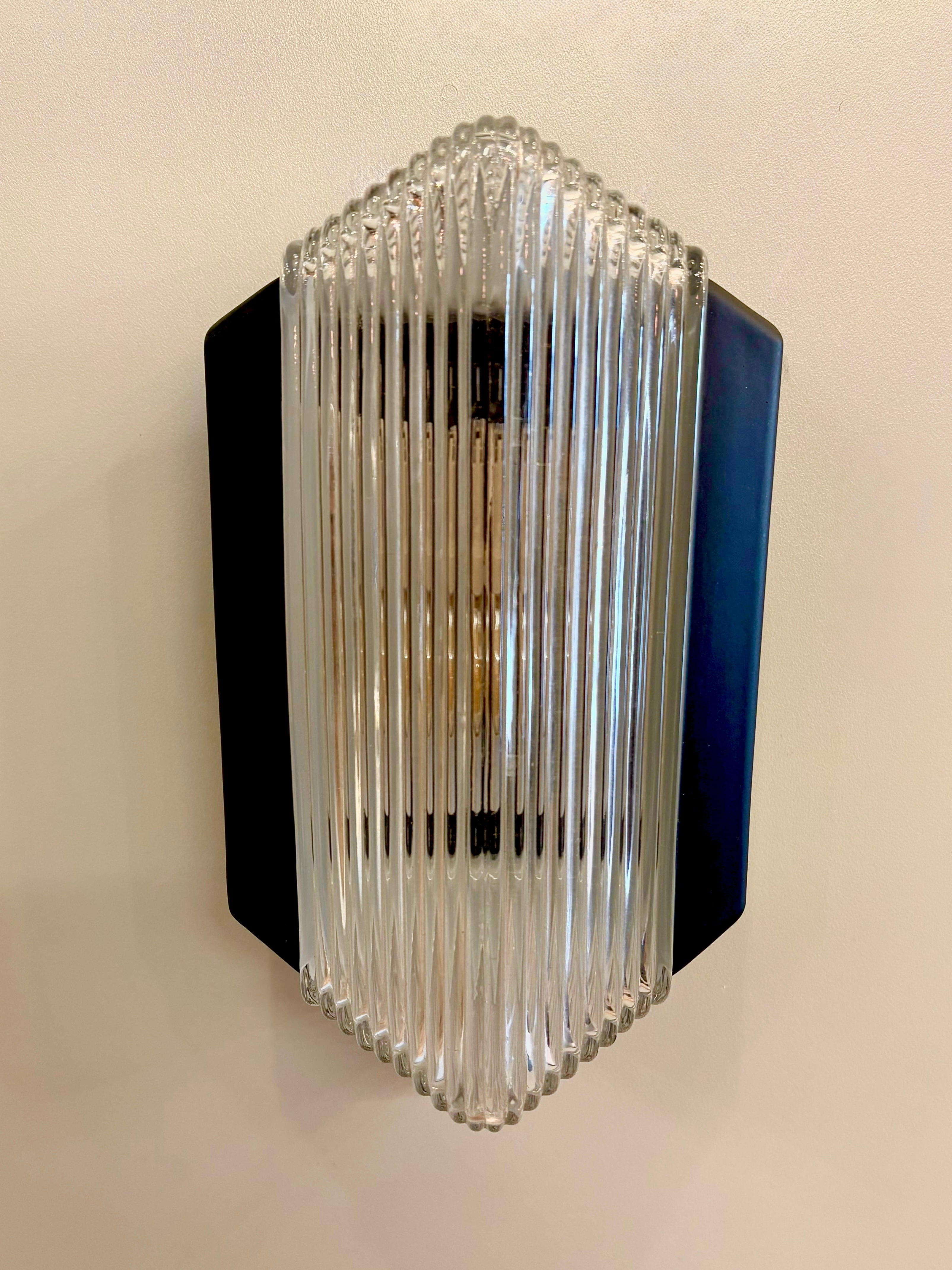 Arel Lighting Black KATERIN Art Deco Outdoor Wall Sconce