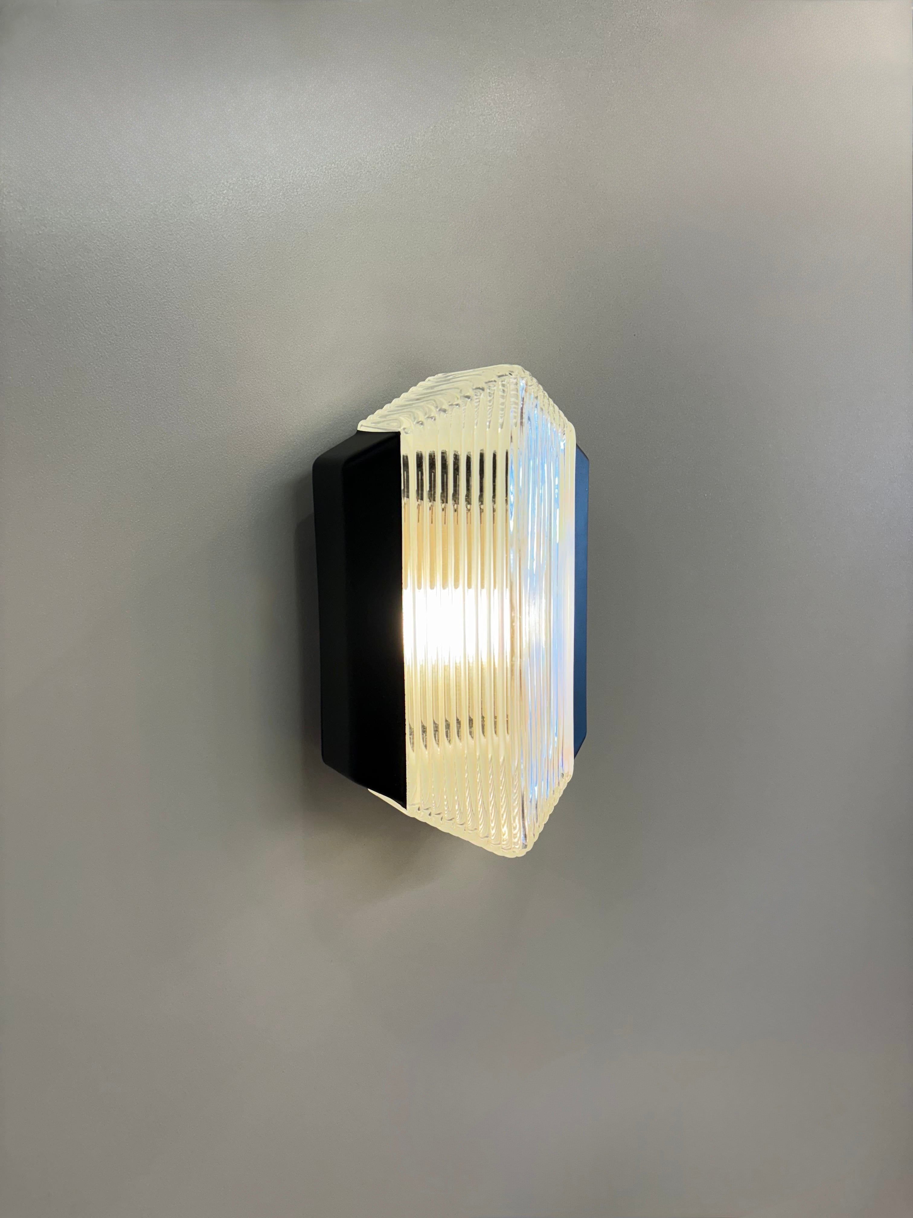 Arel Lighting Black KATERIN Art Deco Outdoor Wall Sconce