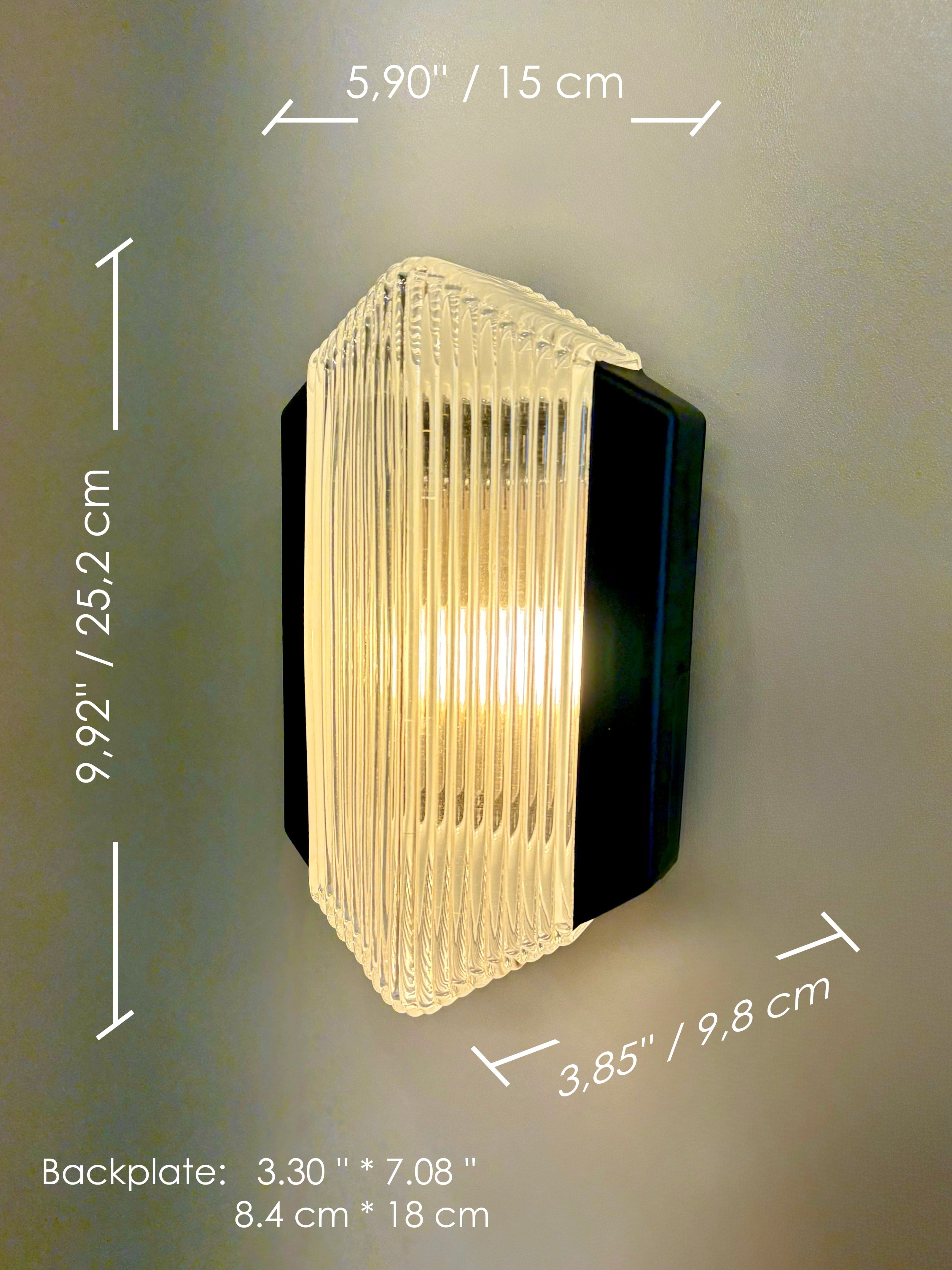 Arel Lighting Black KATERIN Art Deco Outdoor Wall Sconce