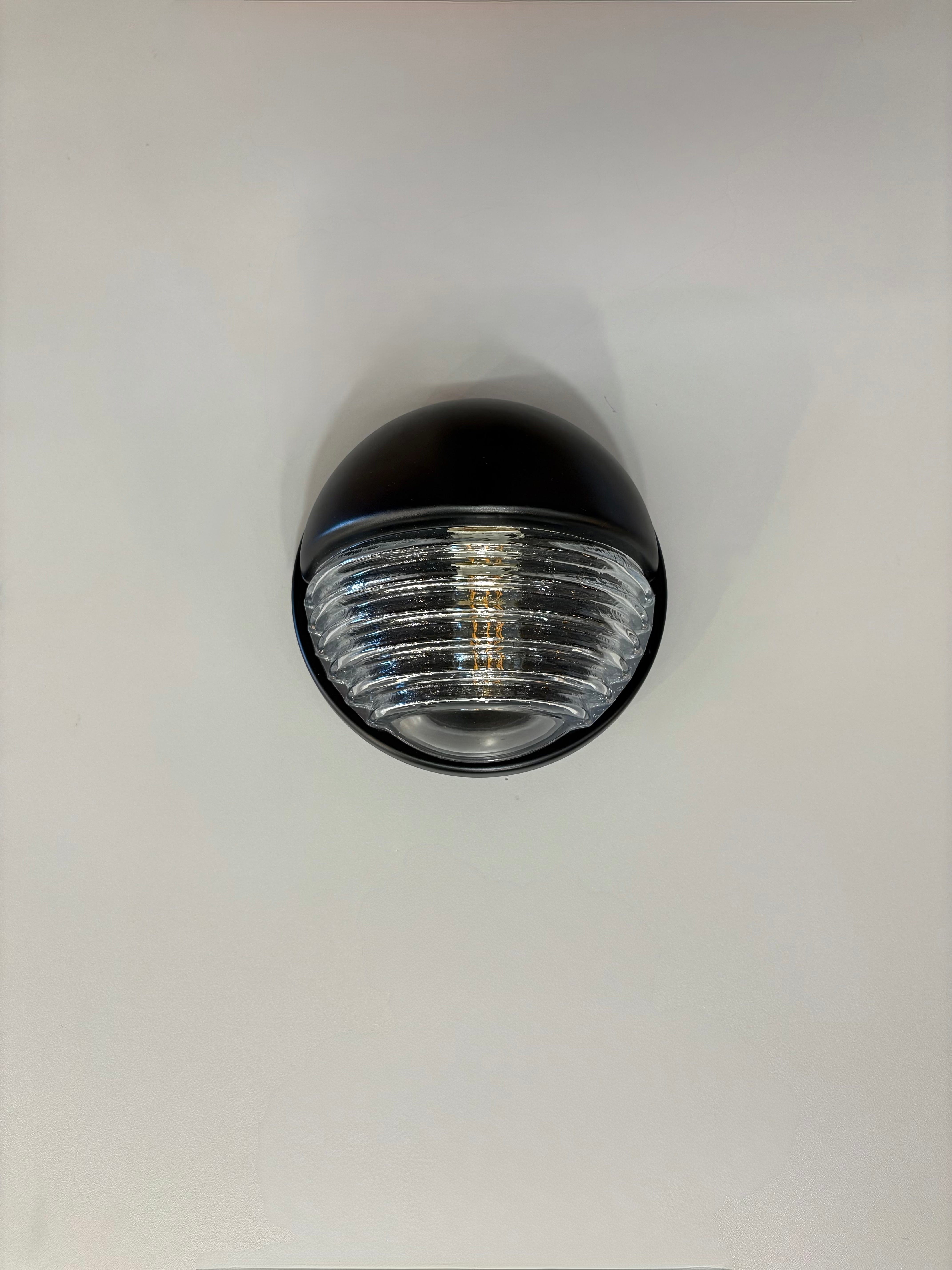 Arel Lighting Black LUTSK Nautical Brass Outdoor Wall Light