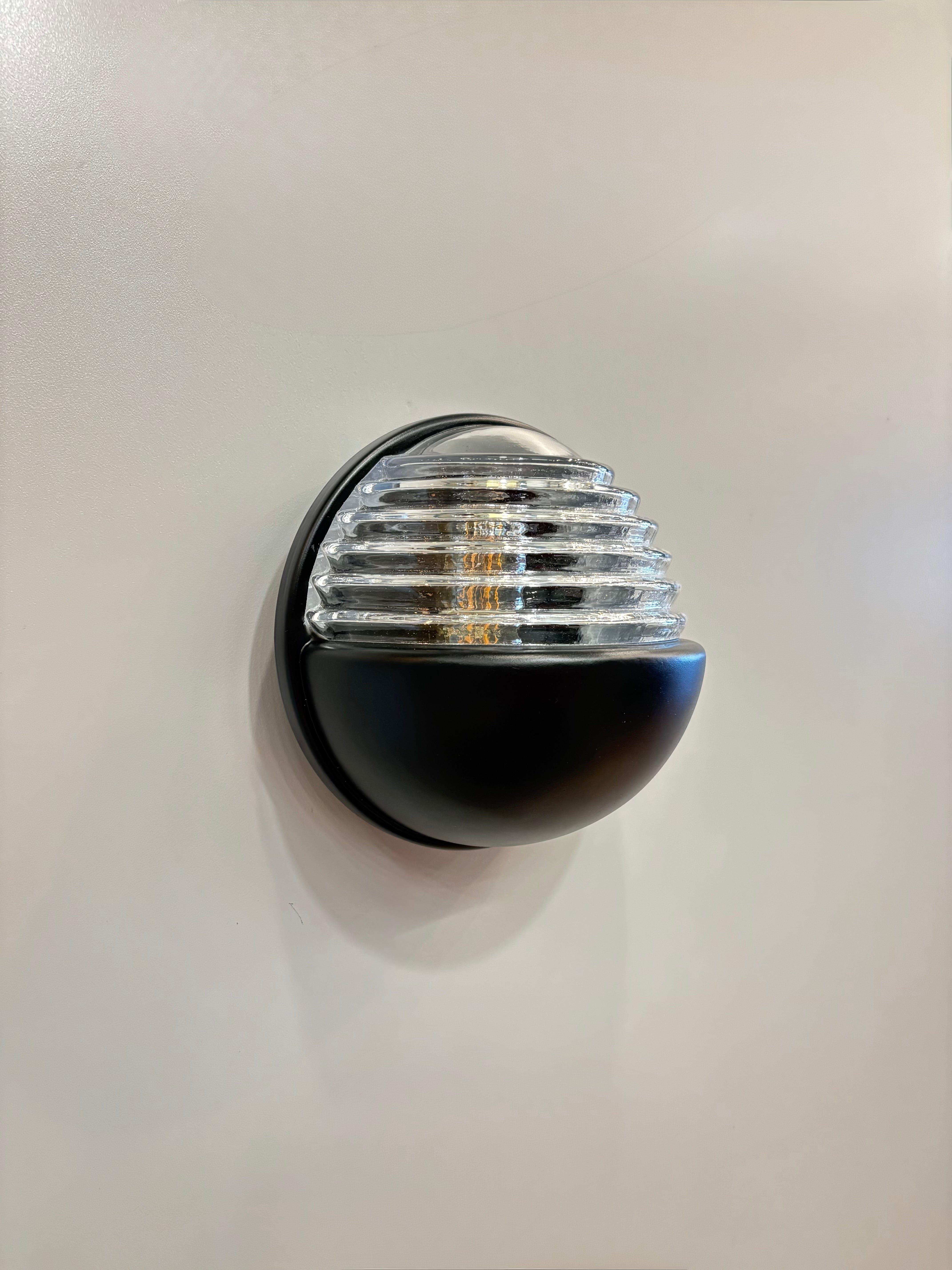 Arel Lighting Black LUTSK Nautical Brass Outdoor Wall Light