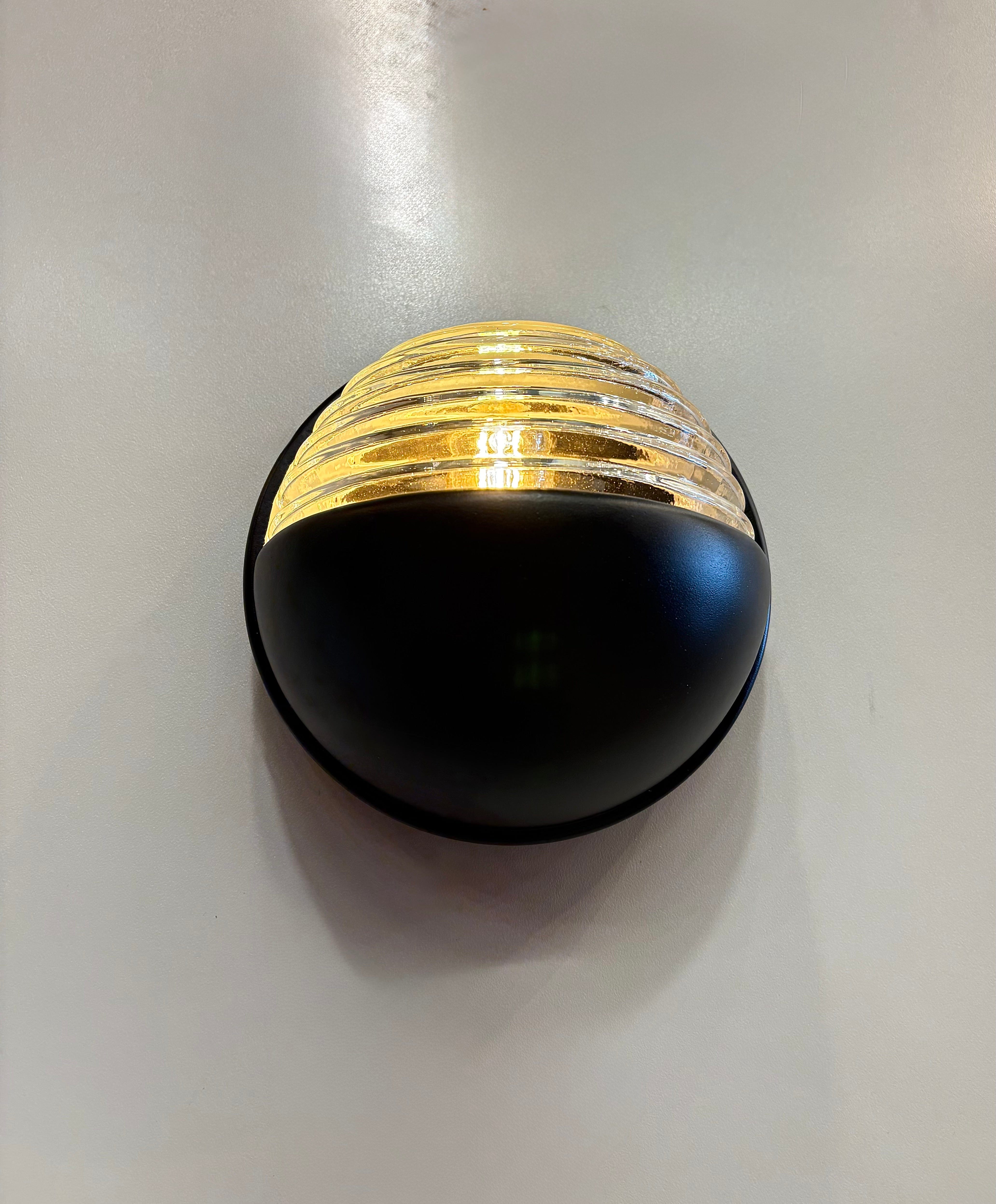 Arel Lighting Black LUTSK Nautical Brass Outdoor Wall Light