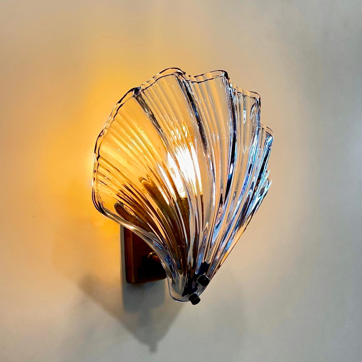 Arel Lighting BRAC Art Deco Smoked Glass Wall Sconce