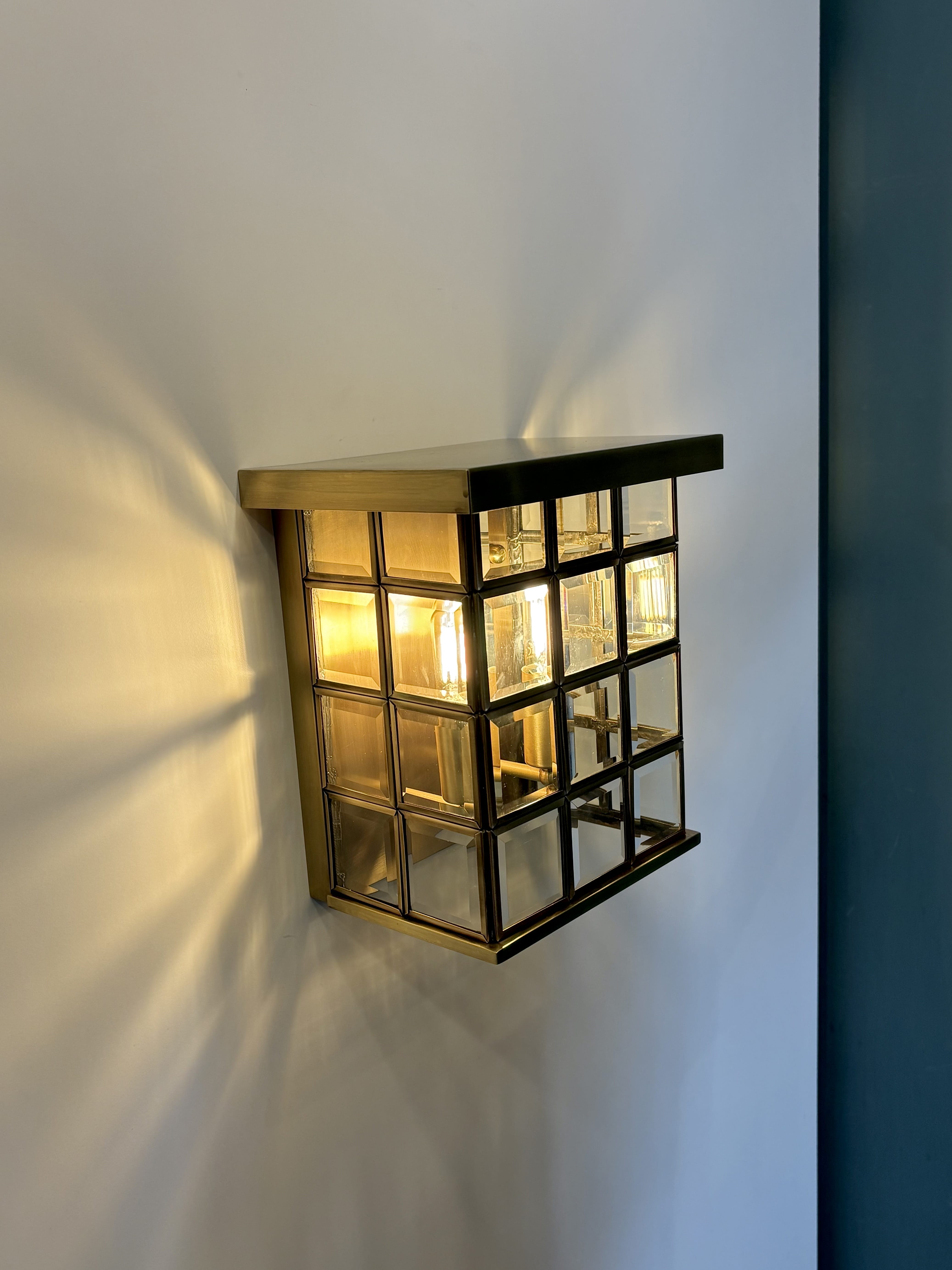 Arel Lighting Brass LLADE Brass Outdoor Wall Sconce