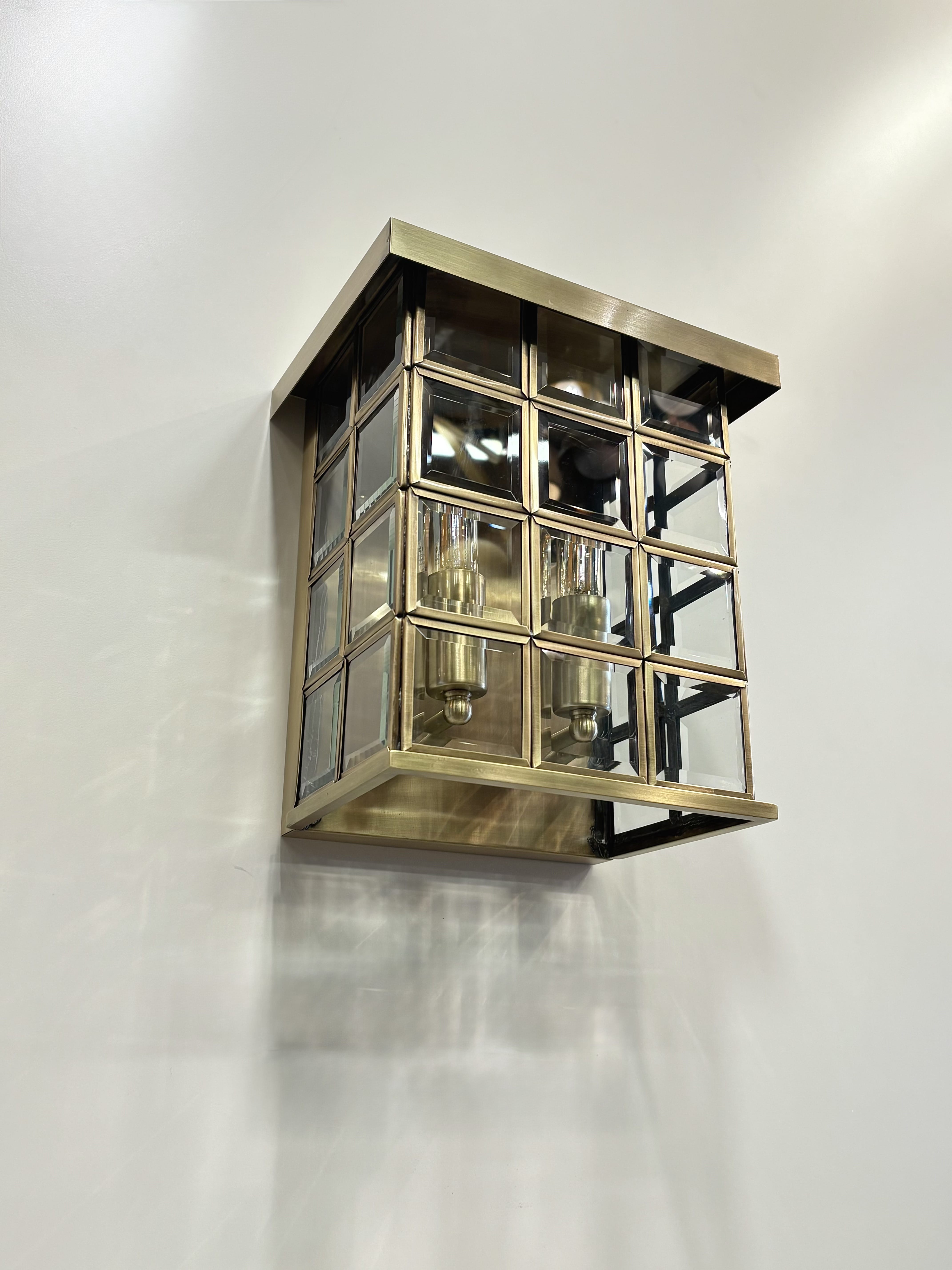 Arel Lighting Brass LLADE Brass Outdoor Wall Sconce