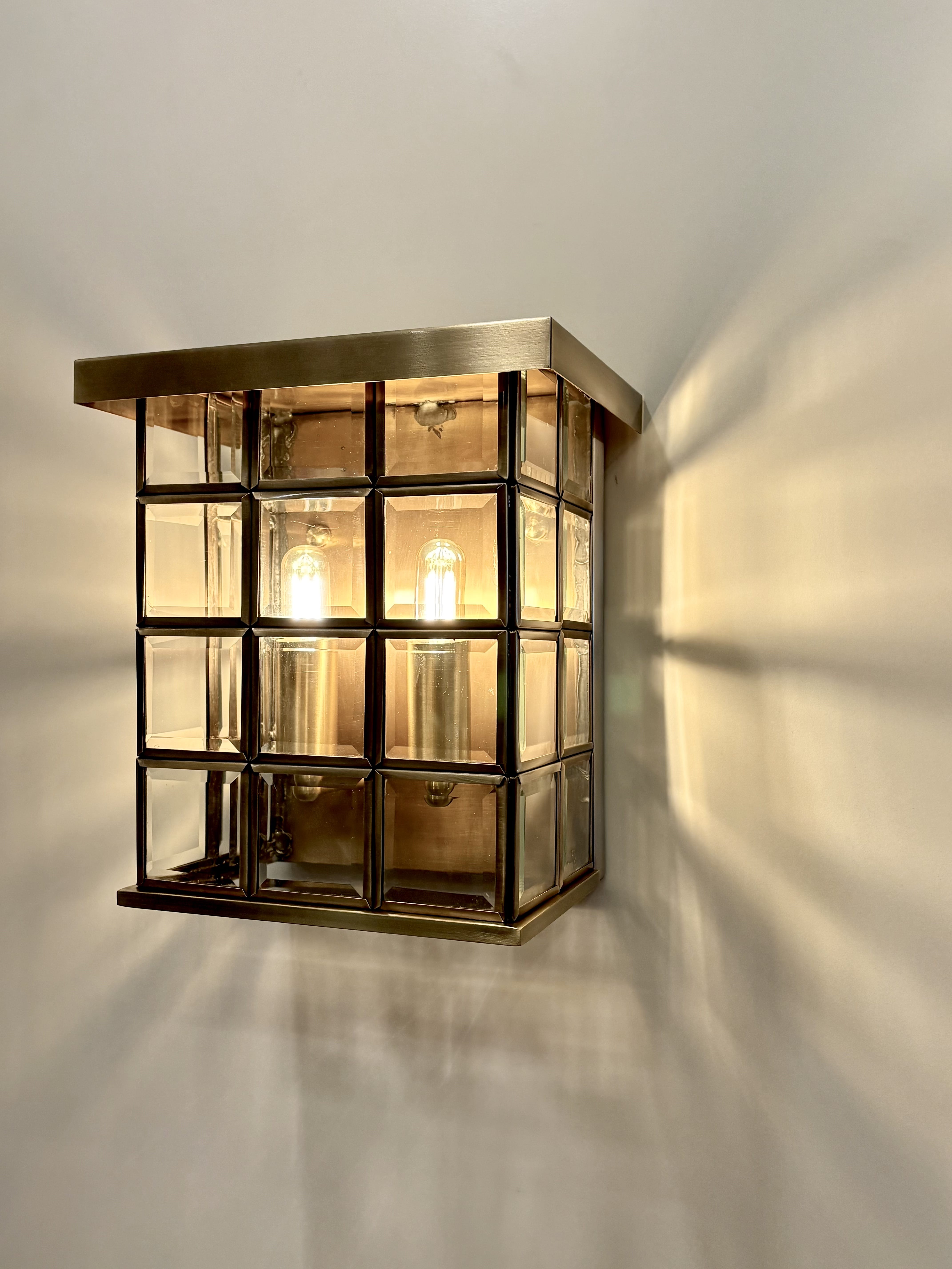 Arel Lighting Brass LLADE Brass Outdoor Wall Sconce
