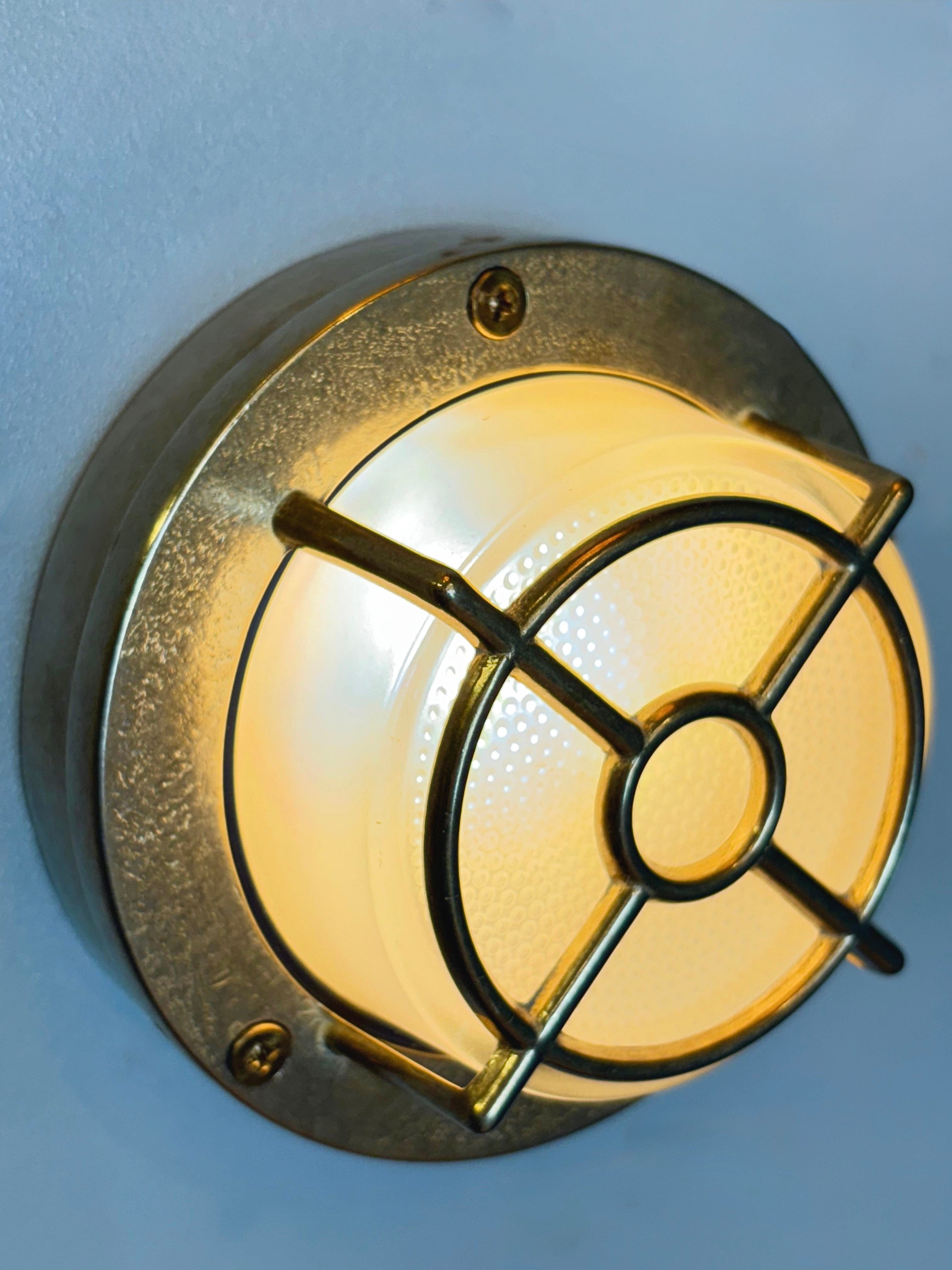 Arel Lighting Brass / Opal URDARIA TARGET Nautical Wall Sconce