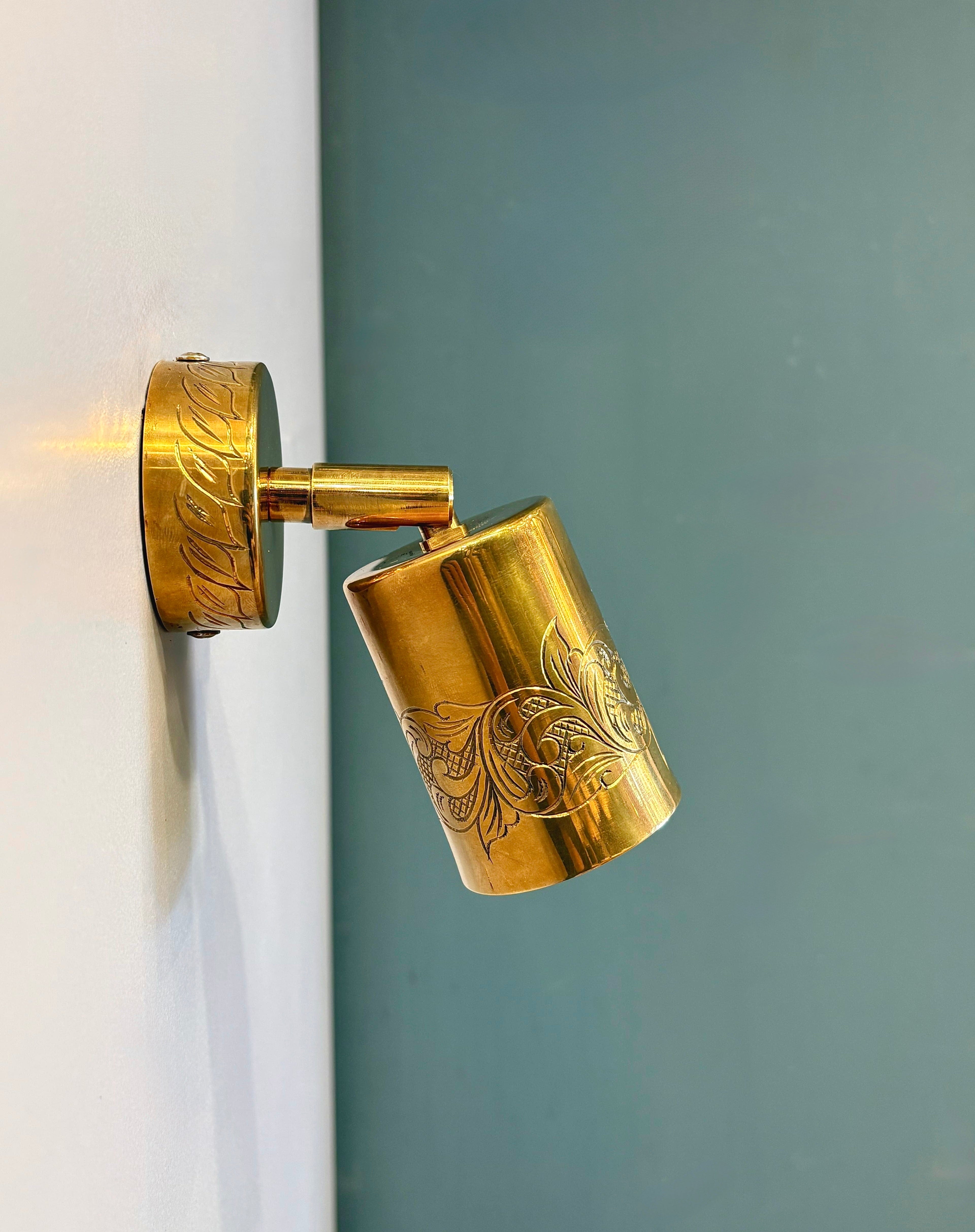 Arel Lighting BREST Brass Engraved Spot Lighting Fixture