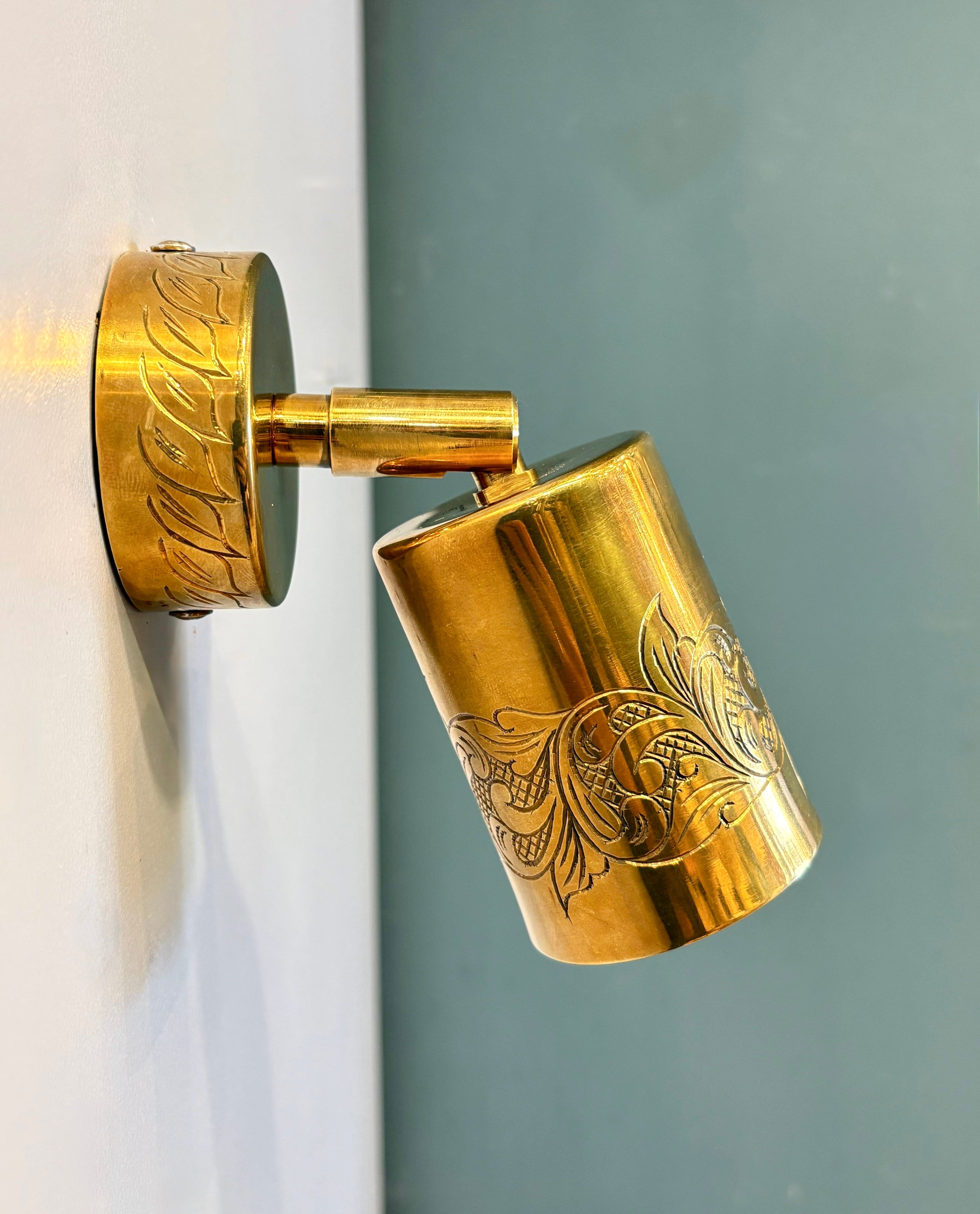 Arel Lighting BREST Brass Engraved Spot Lighting Fixture