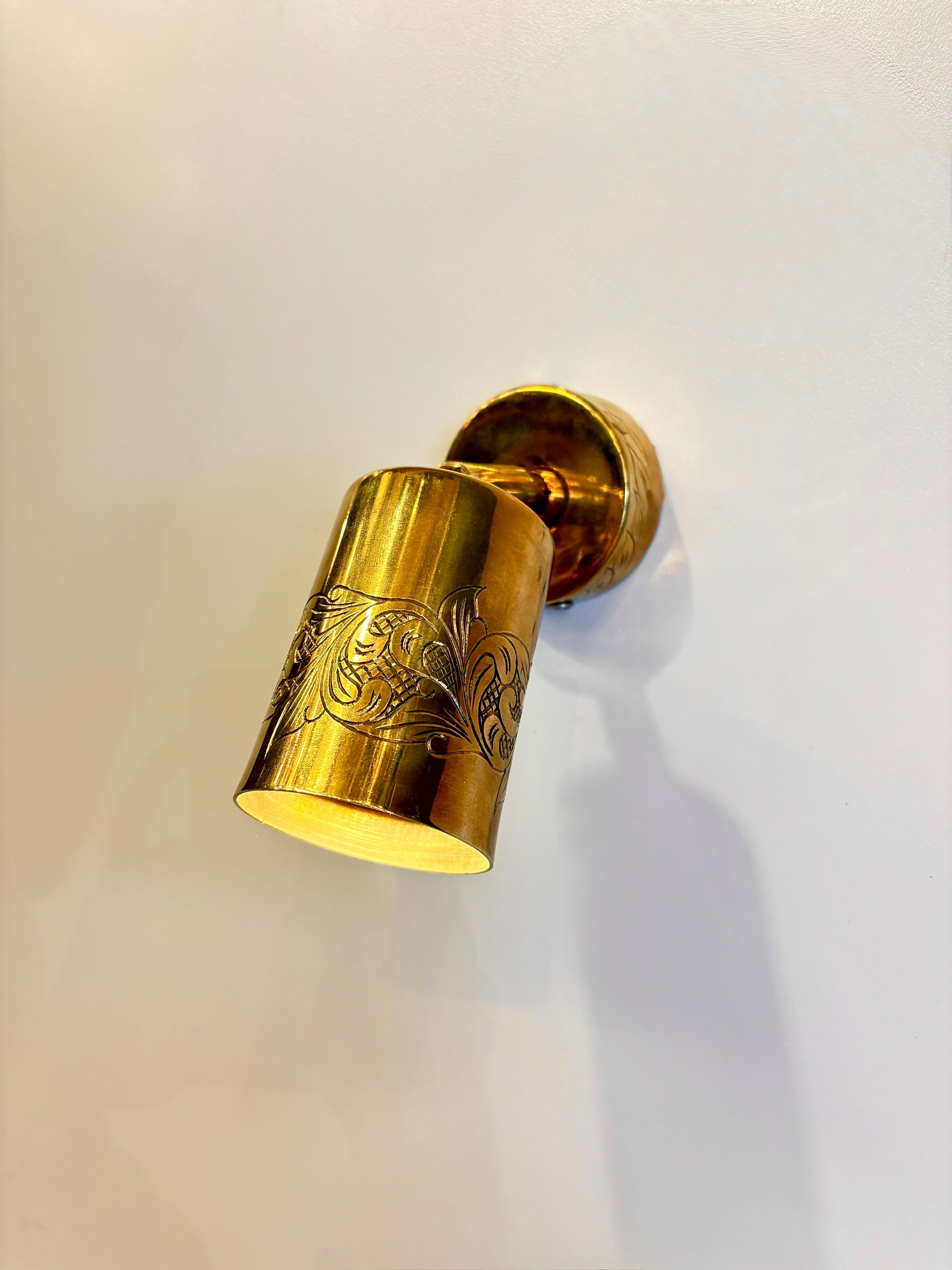 Arel Lighting BREST Brass Engraved Spot Lighting Fixture