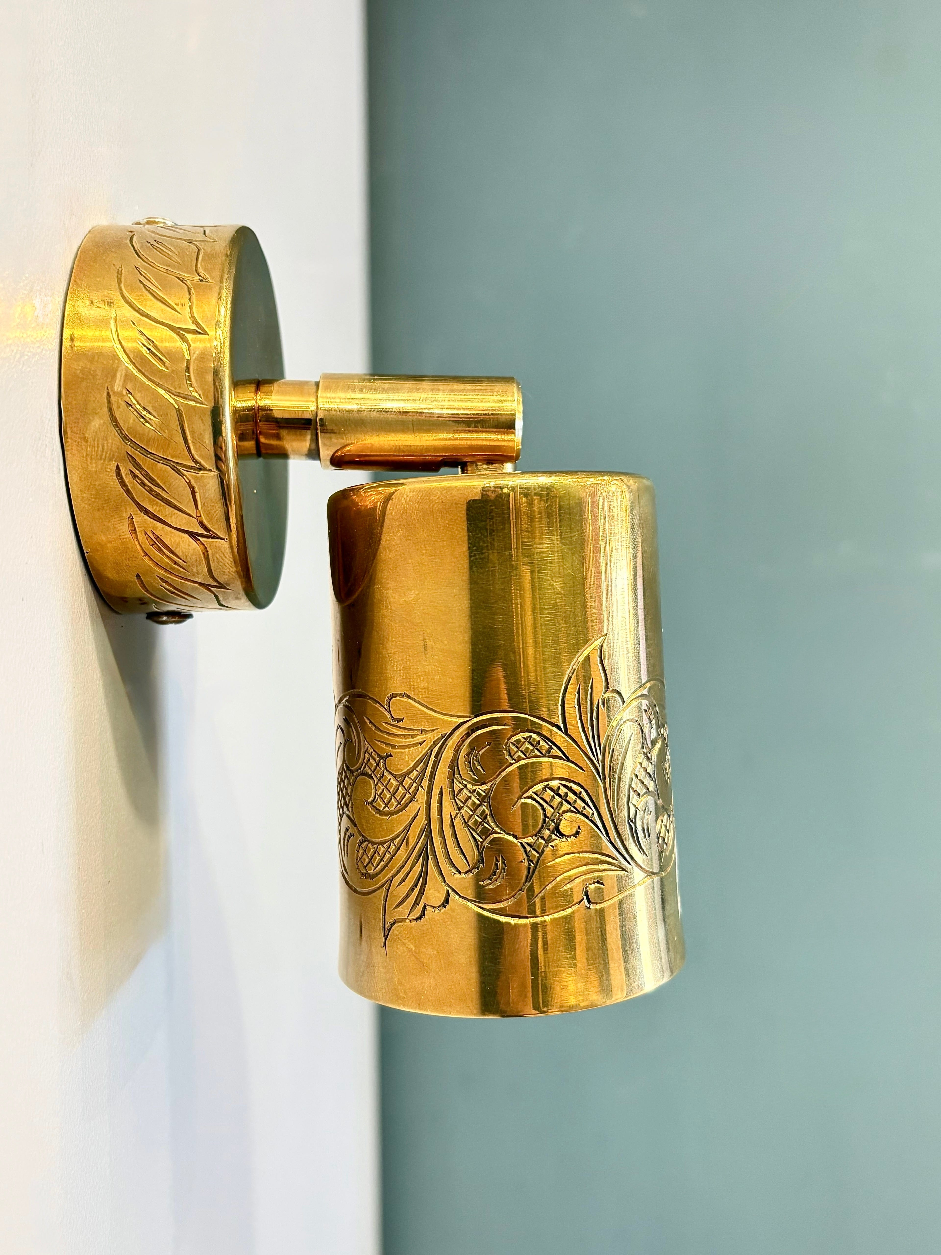 Arel Lighting BREST Brass Engraved Spot Lighting Fixture