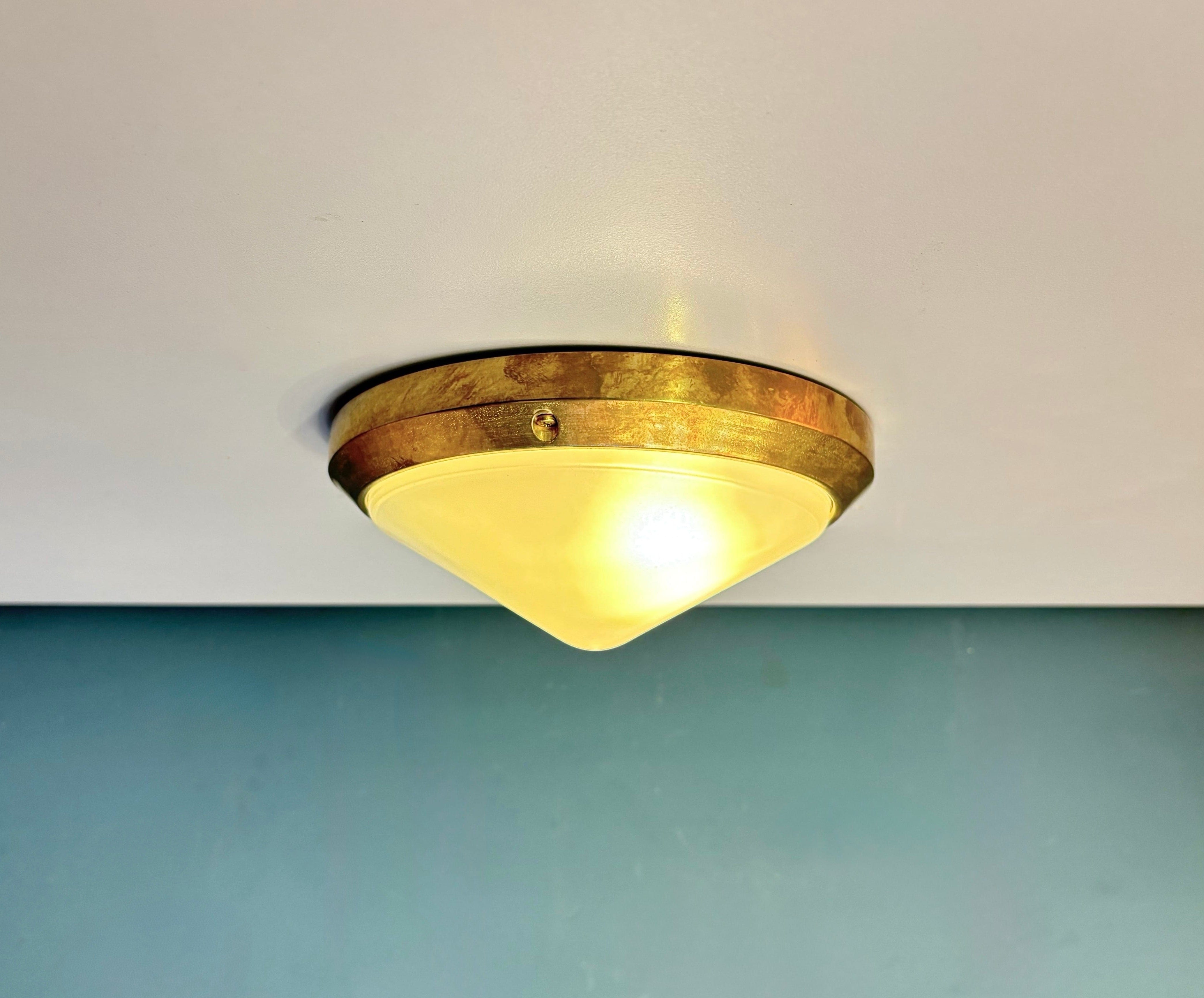 Arel Lighting CAIS Nautical Brass Casting Ceiling Fixture