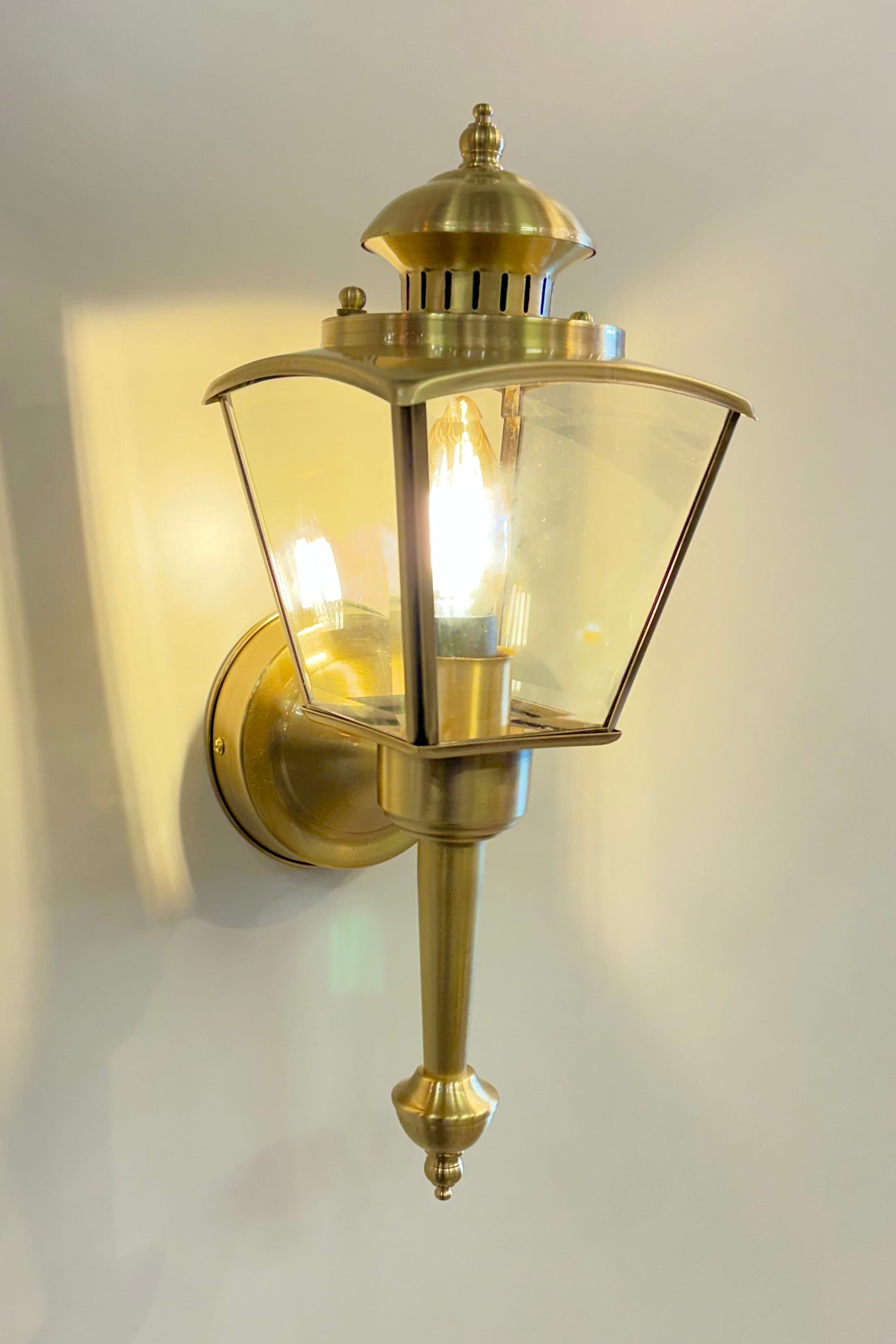 Arel Lighting CANTERS Handmade Brass Outdoor Wall Sconce