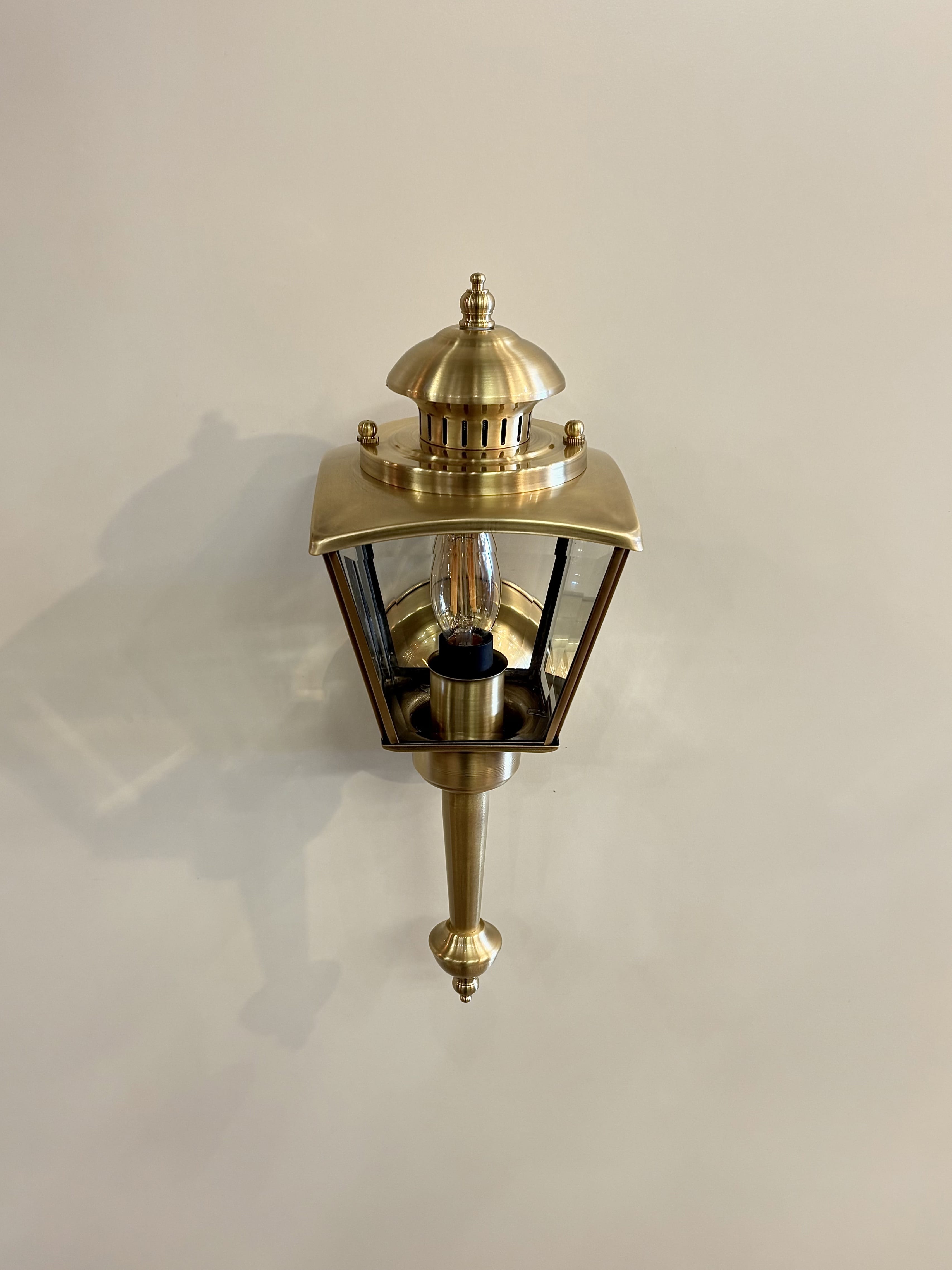 Arel Lighting CANTERS Handmade Brass Outdoor Wall Sconce