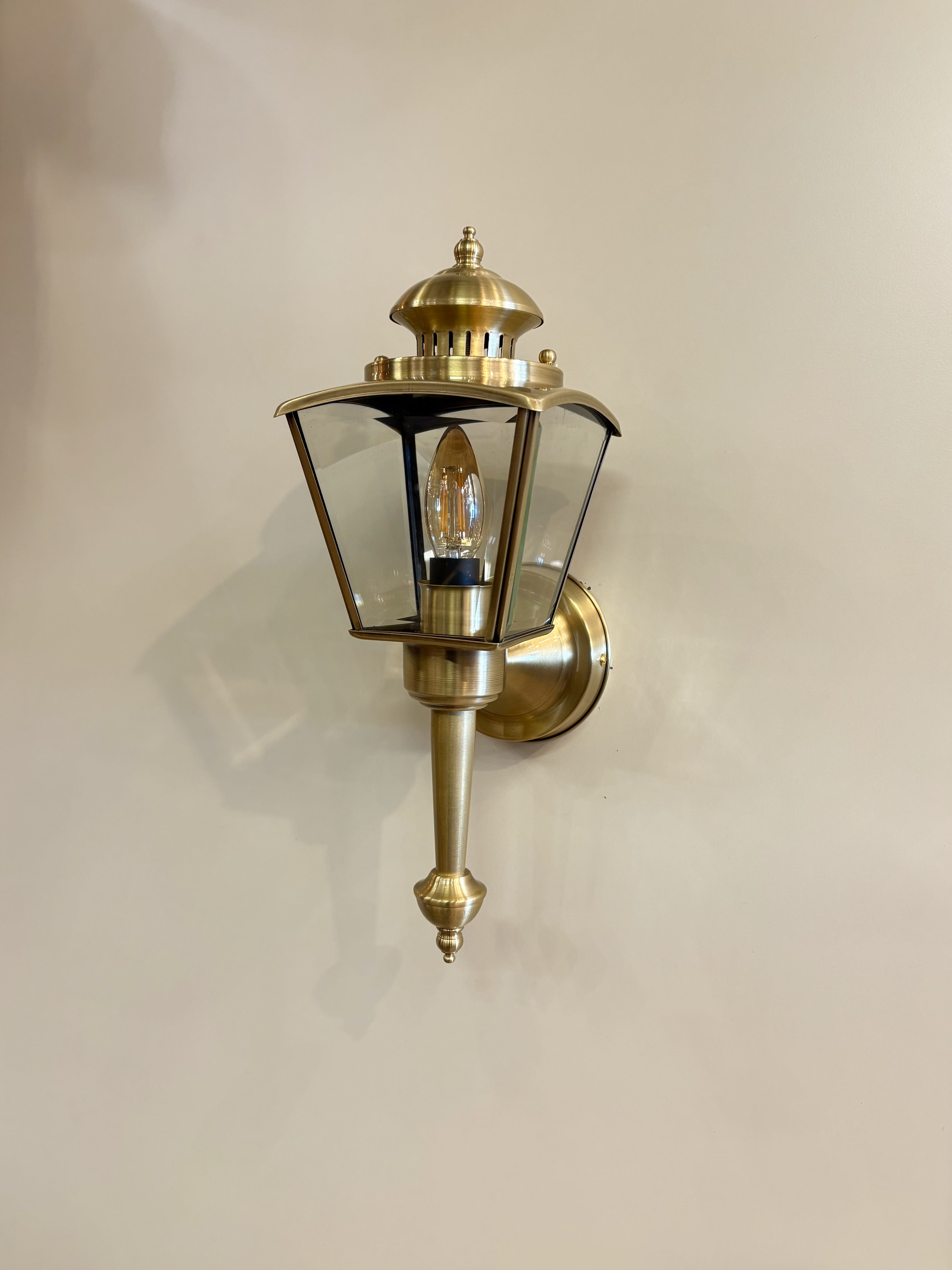 Arel Lighting CANTERS Handmade Brass Outdoor Wall Sconce