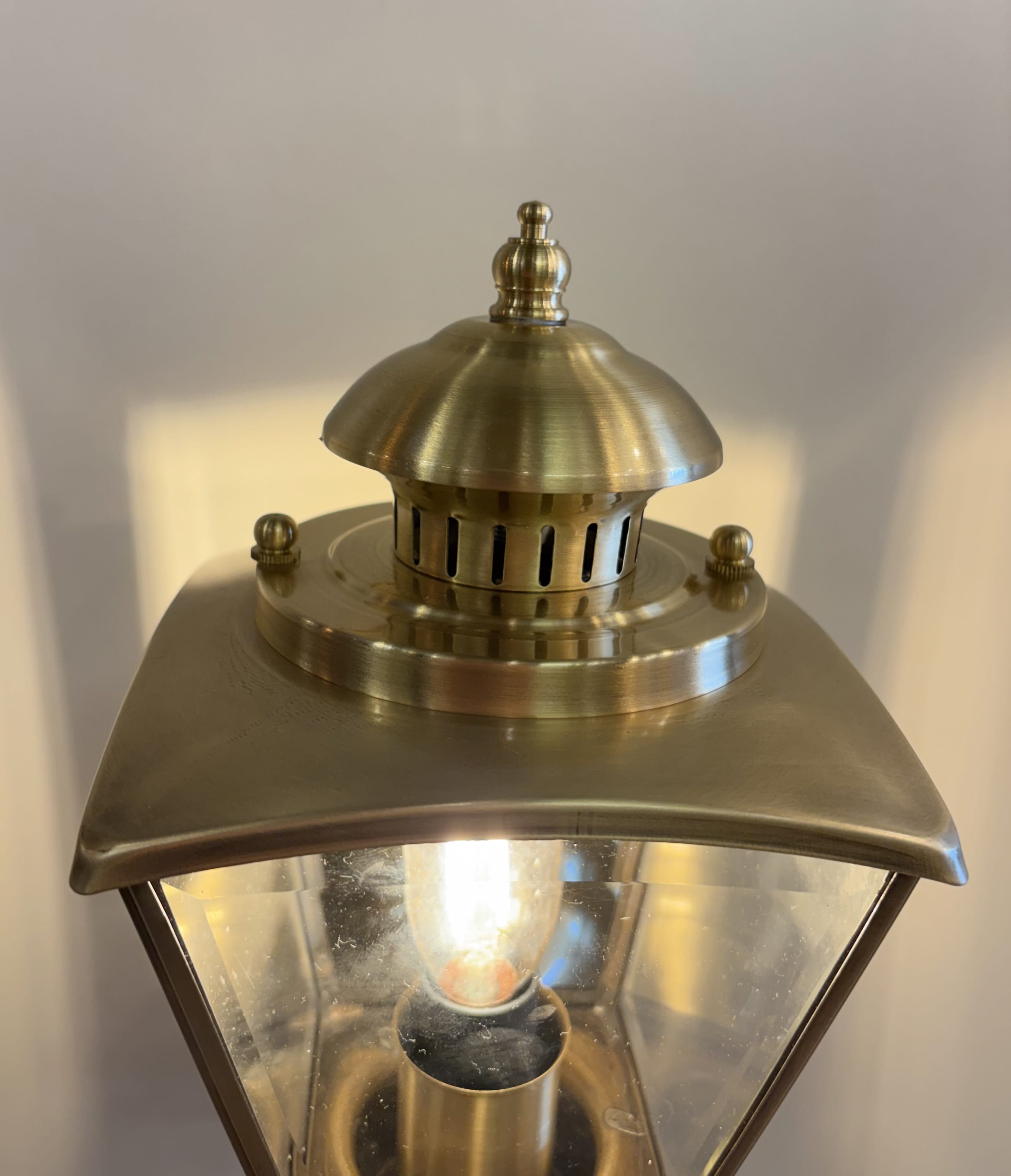 Arel Lighting CANTERS Handmade Brass Outdoor Wall Sconce
