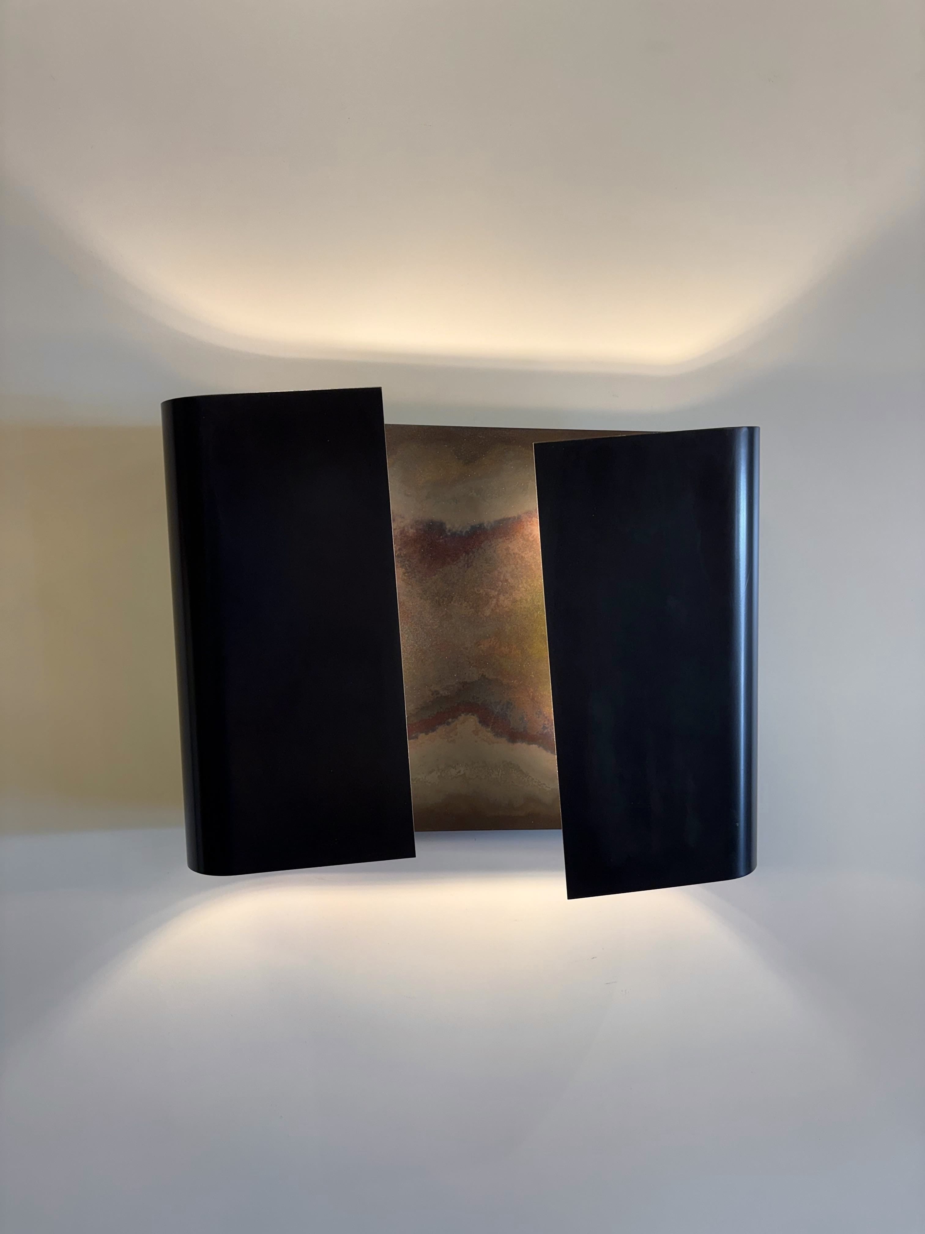 Arel Lighting Dark Antique Brass MONTANA Modern Wall Sconce