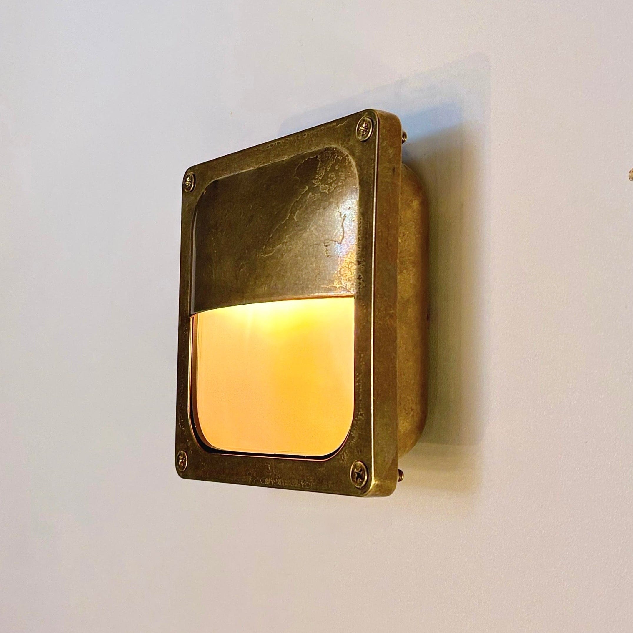Arel Lighting FILAGA Handmade Brass Nautical Wall Sconce - IP64 Outdoor Light, Maritime Lighting