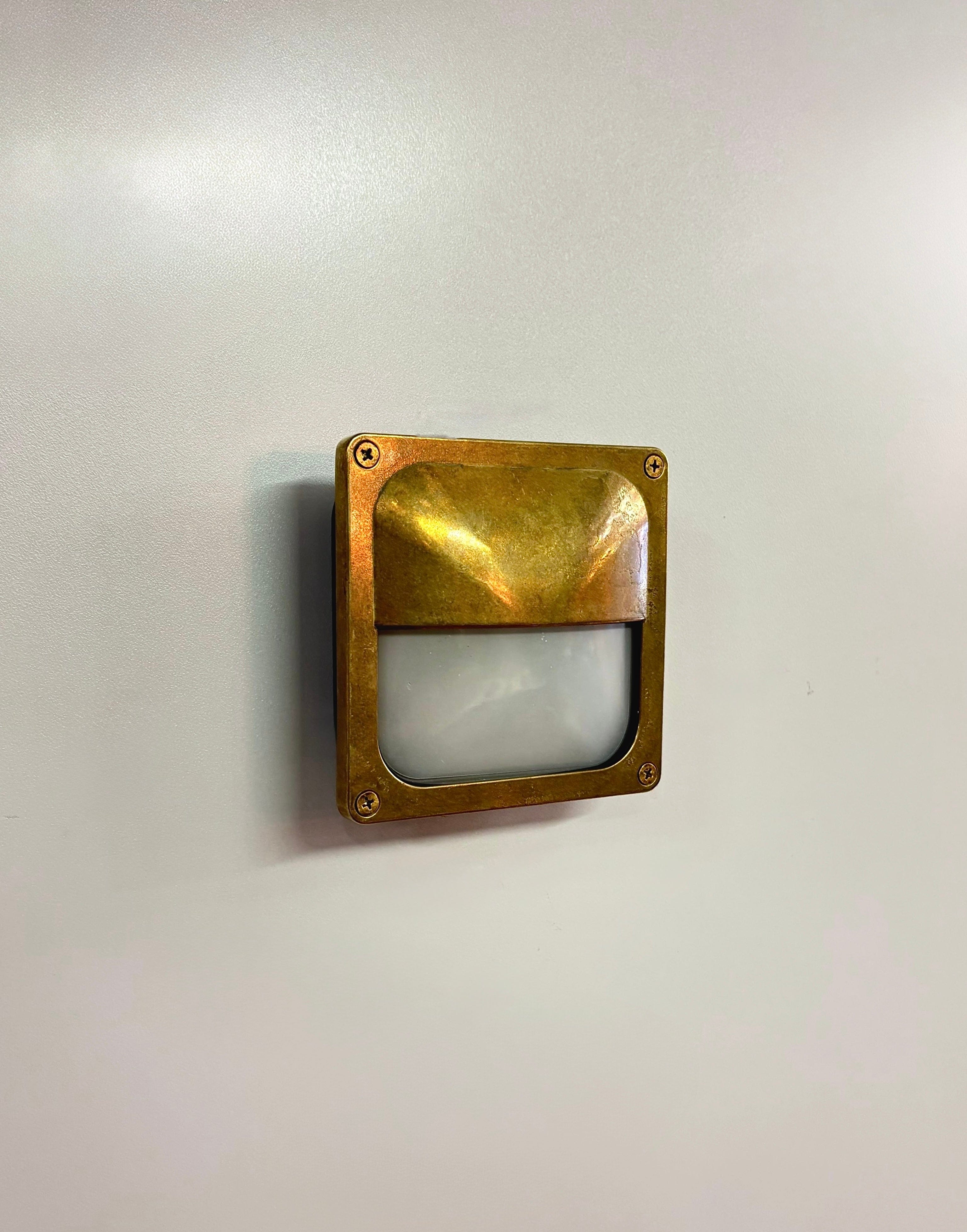 Arel Lighting FILAGA Handmade Brass Nautical Wall Sconce - IP64 Outdoor Light, Maritime Lighting