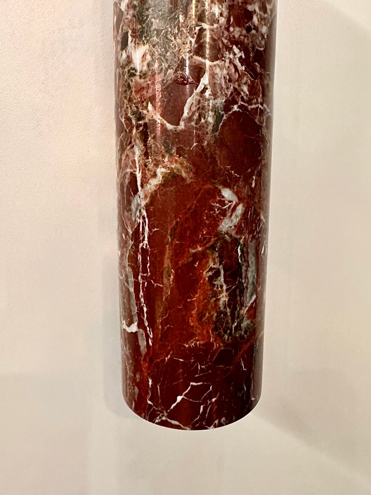 Arel Lighting FUSADA Rosso Levanto Marble Two Way Wall Sconce