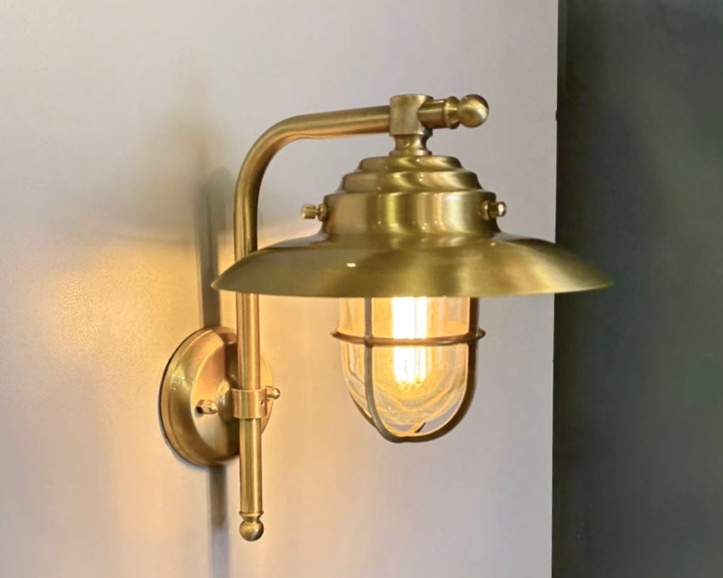 Arel Lighting ISIDRE Handmade Brass Outdoor Wall Sconce