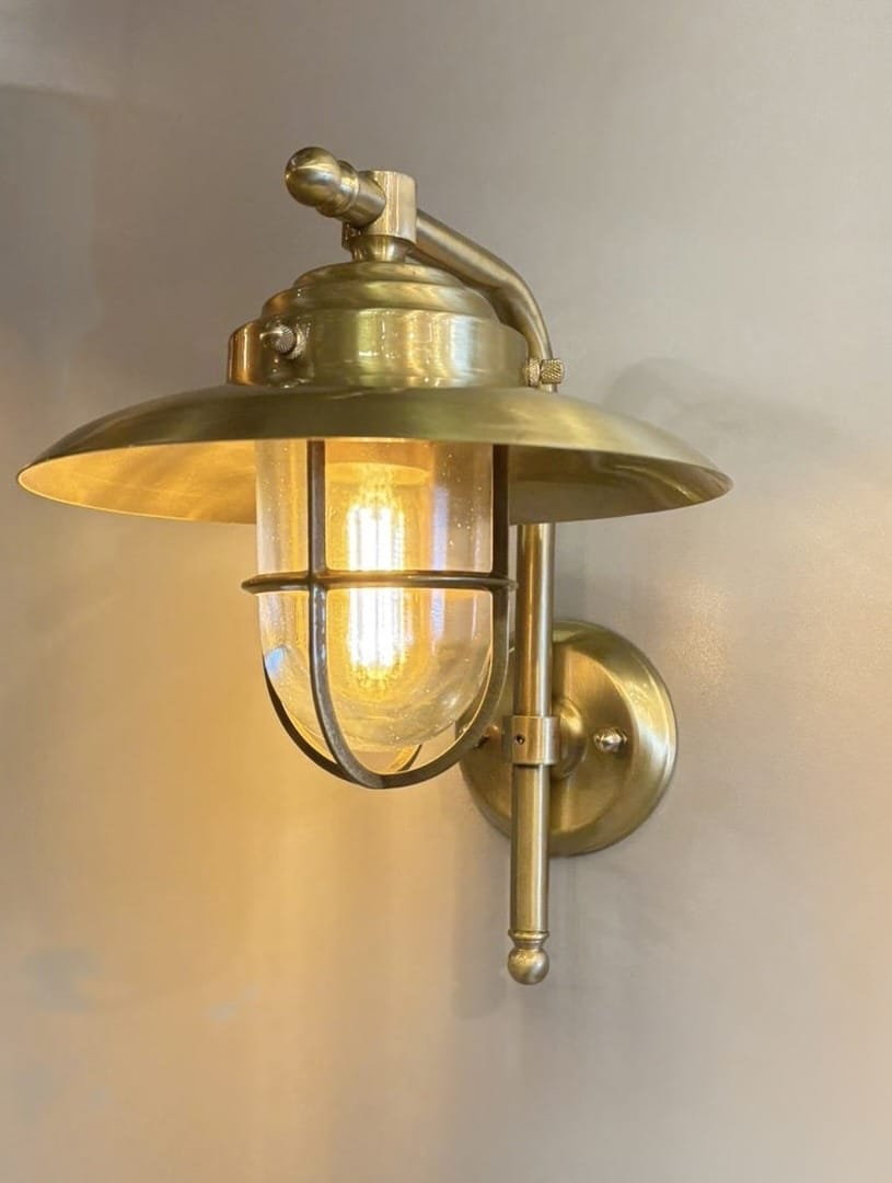 Arel Lighting ISIDRE Handmade Brass Outdoor Wall Sconce