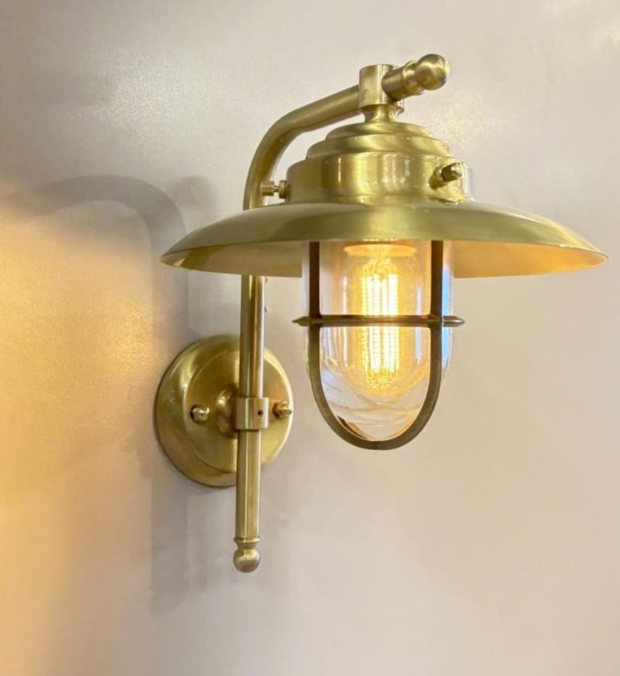 Arel Lighting ISIDRE Handmade Brass Outdoor Wall Sconce