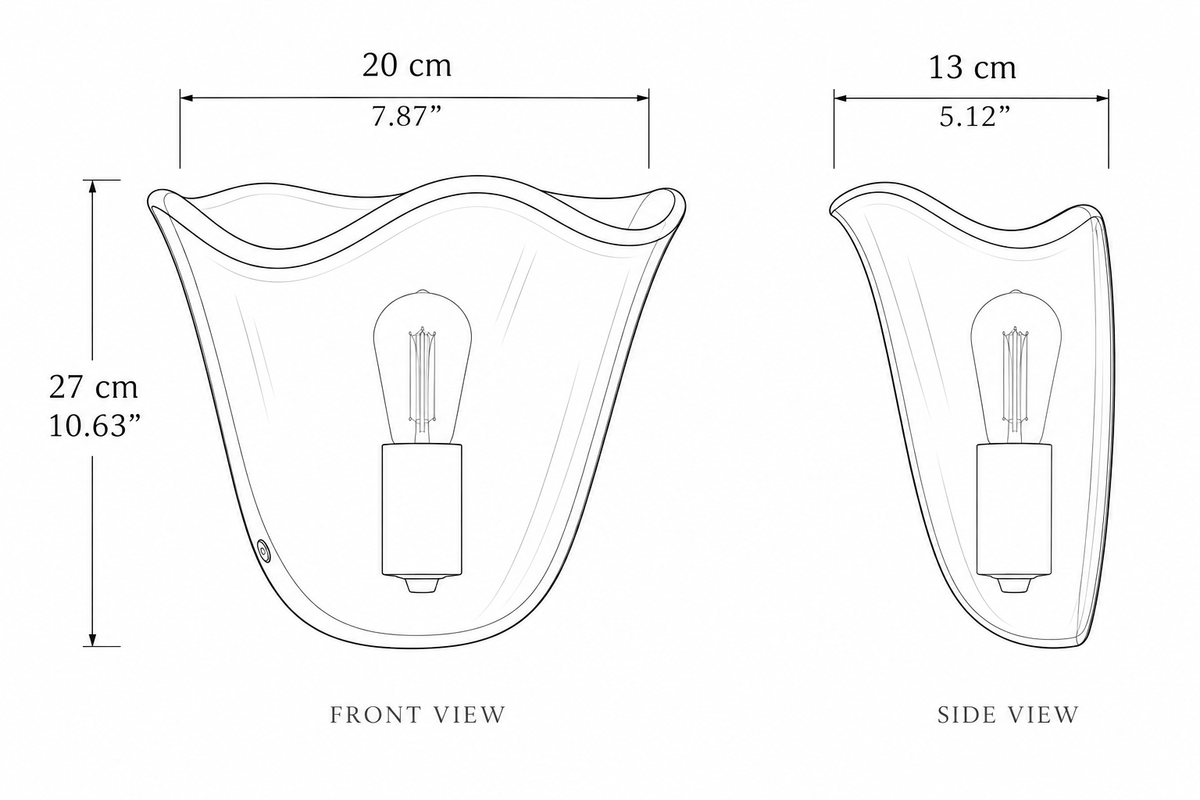 Arel Lighting KRANJ Contemporary Glass Wall Sconce