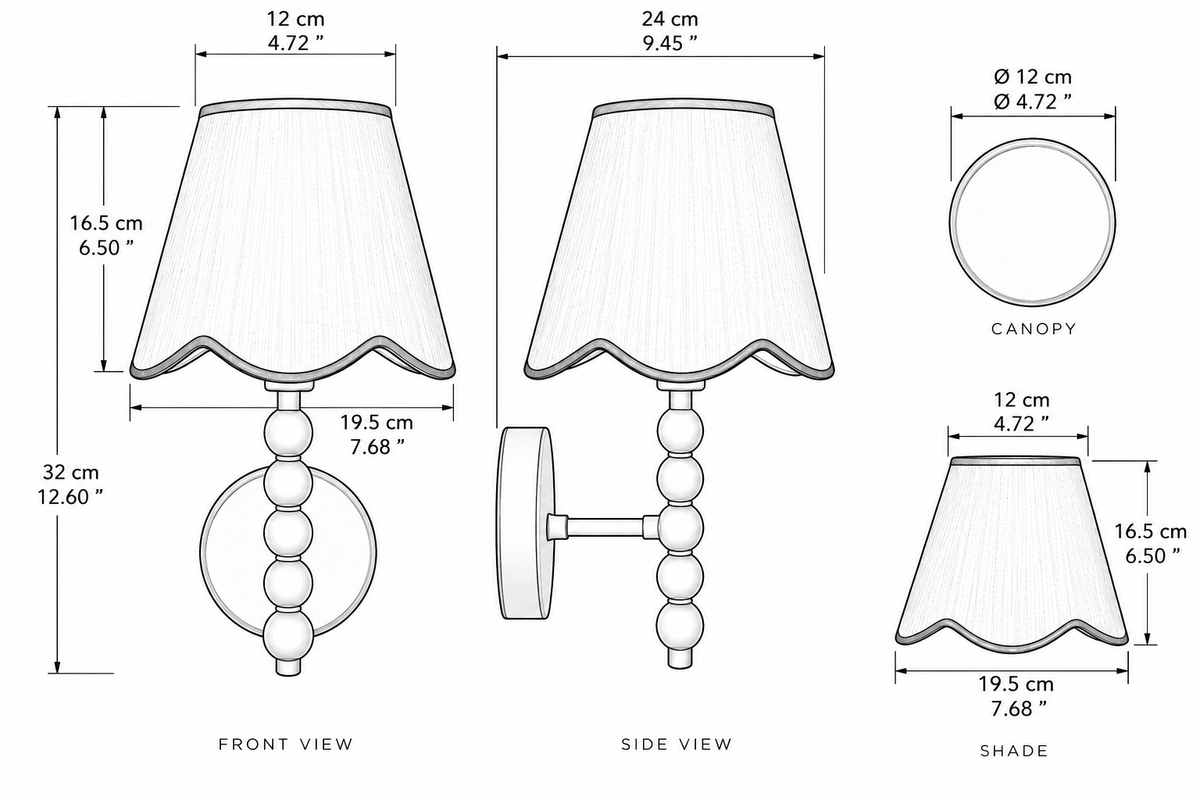 Arel Lighting lighting PROMIN Red Beaded Wall Sconce
