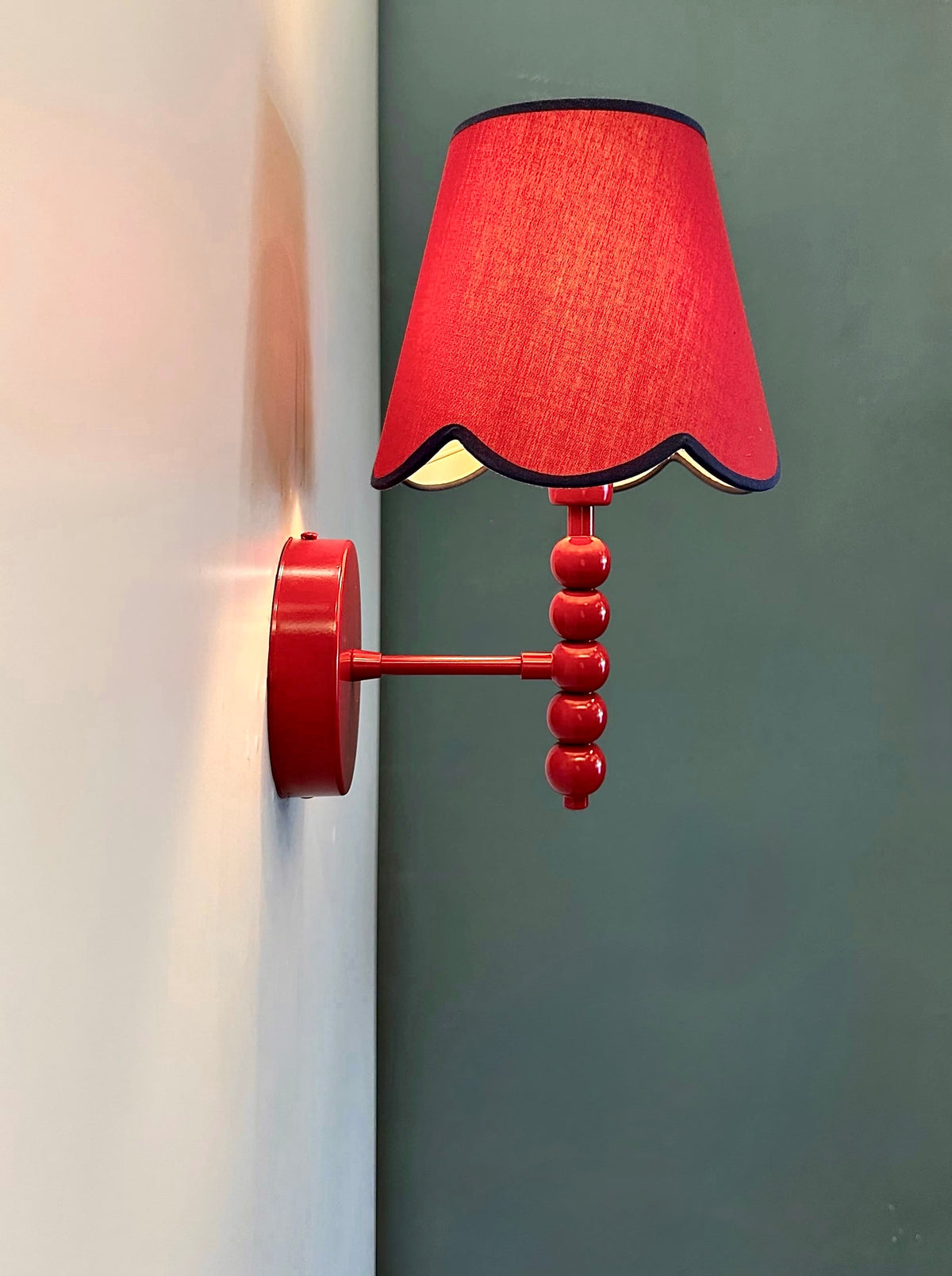 Arel Lighting lighting PROMIN Red Beaded Wall Sconce
