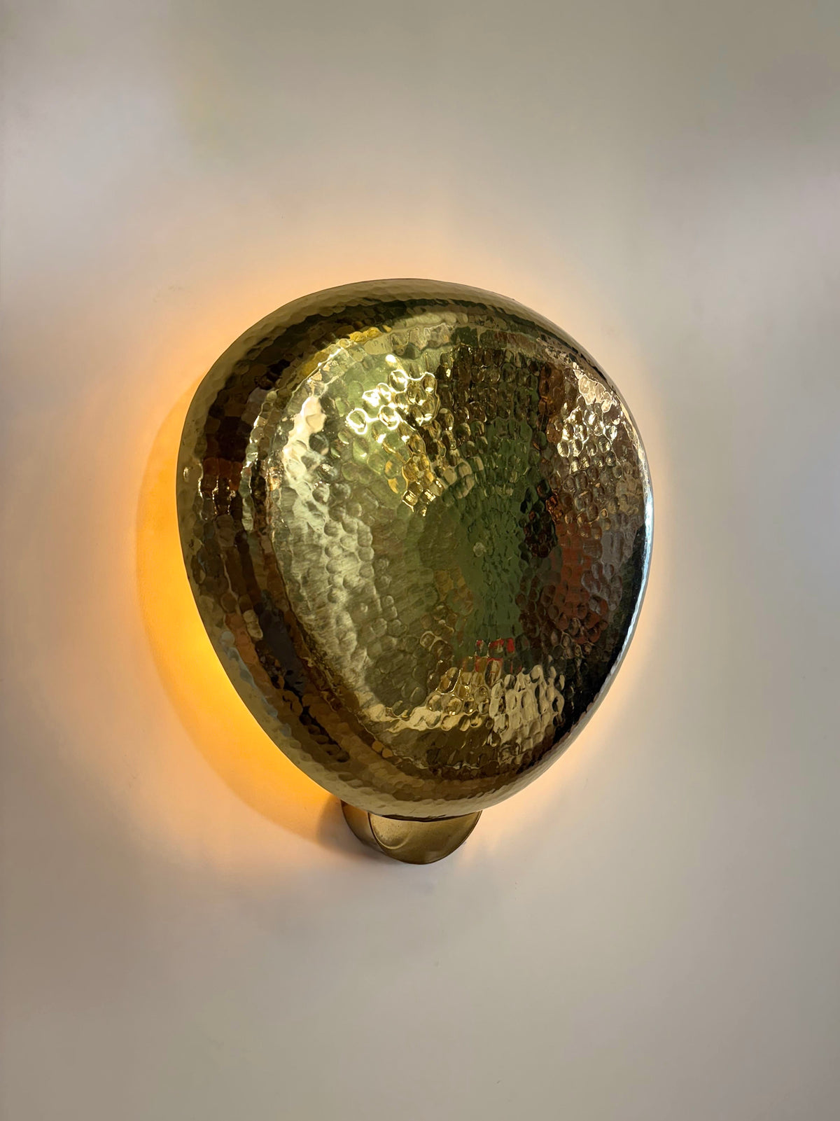 Arel Lighting lighting SOBRA Hammered Brass Wall Sconce