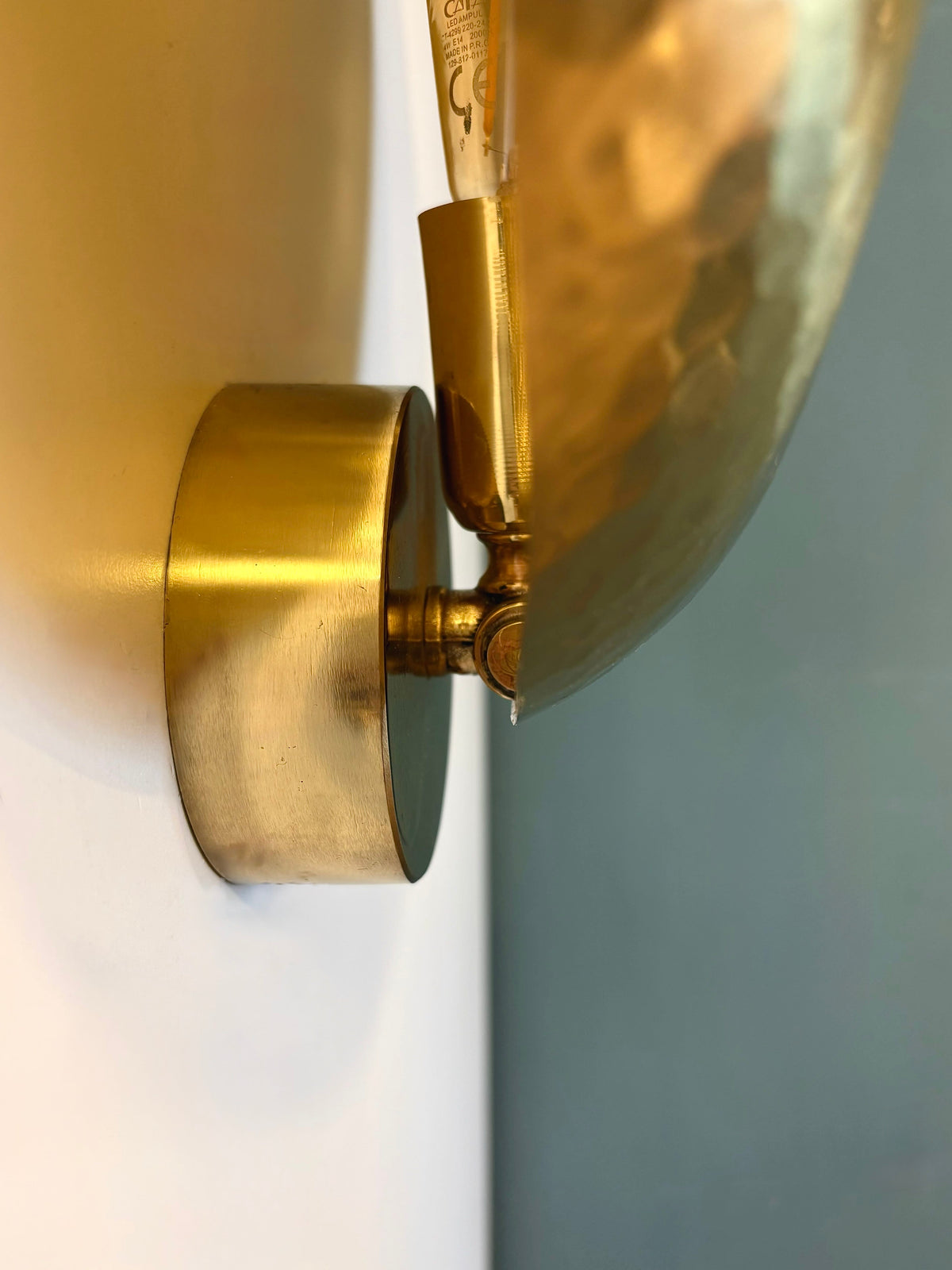 Arel Lighting lighting SOBRA Hammered Brass Wall Sconce