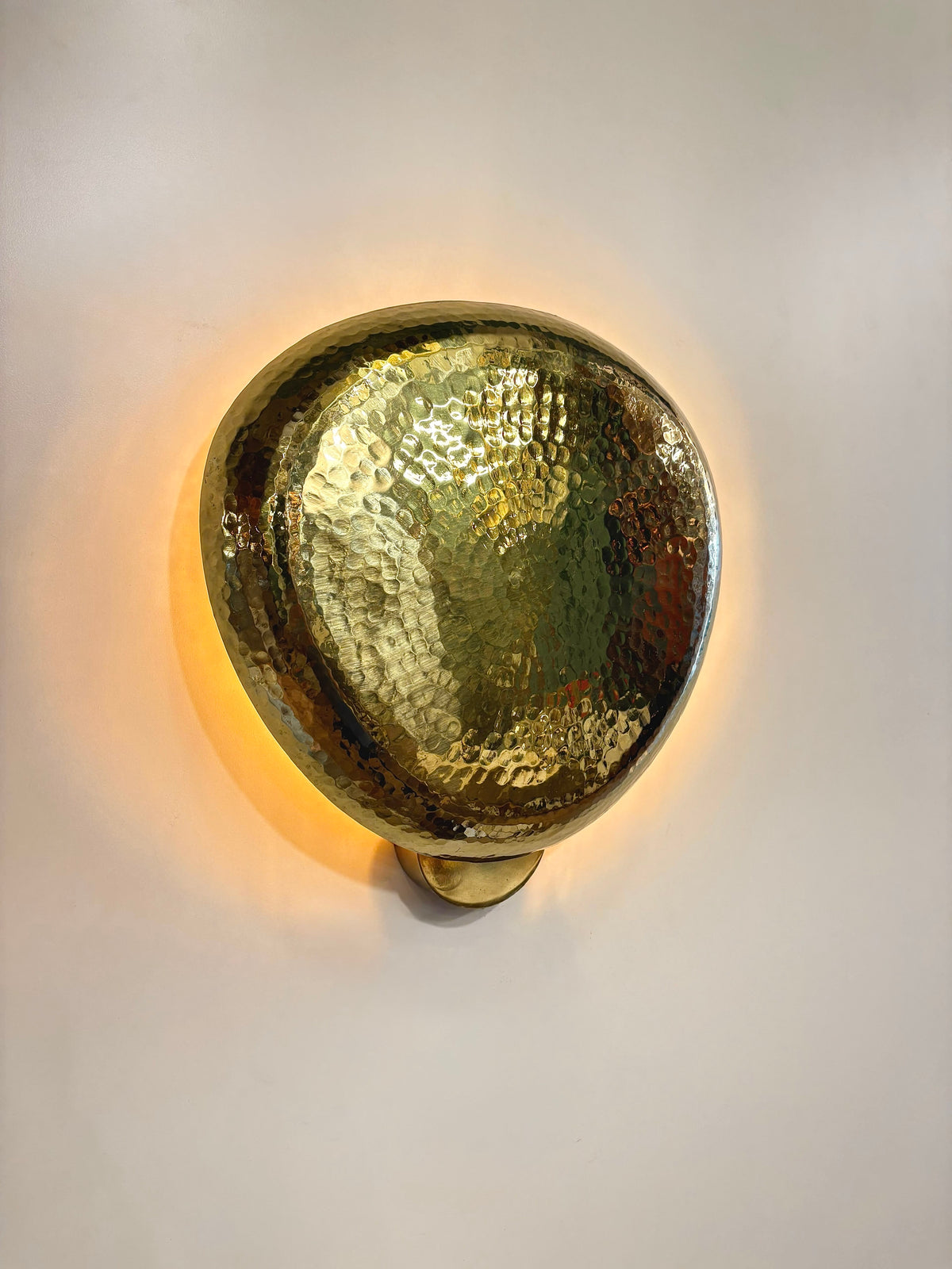 Arel Lighting lighting SOBRA Hammered Brass Wall Sconce