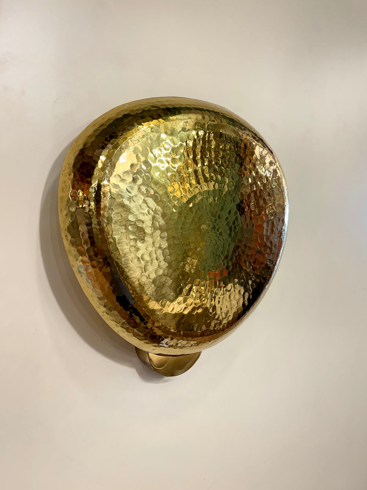 Arel Lighting lighting SOBRA Hammered Brass Wall Sconce