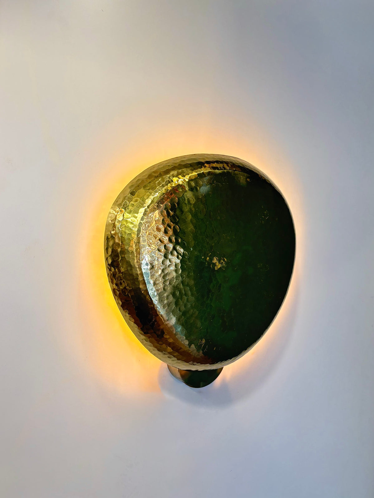Arel Lighting lighting SOBRA Hammered Brass Wall Sconce