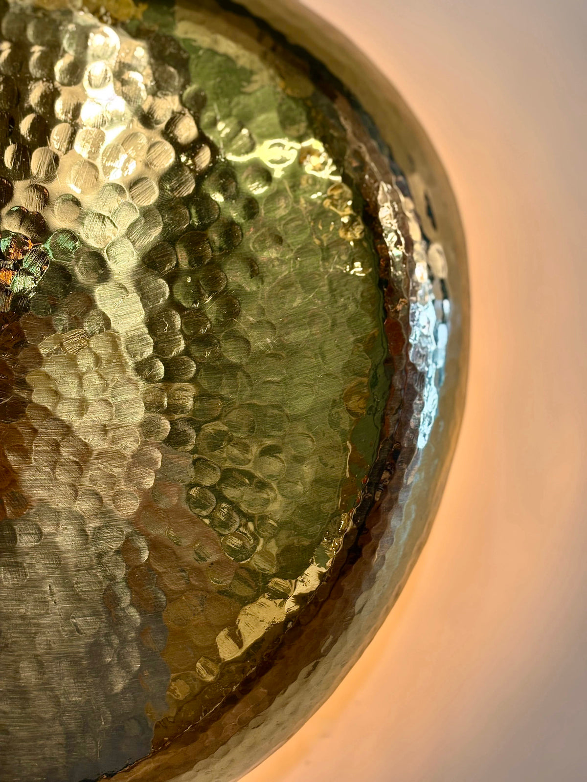 Arel Lighting lighting SOBRA Hammered Brass Wall Sconce