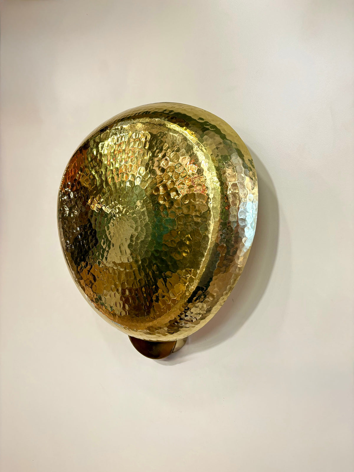 Arel Lighting lighting SOBRA Hammered Brass Wall Sconce