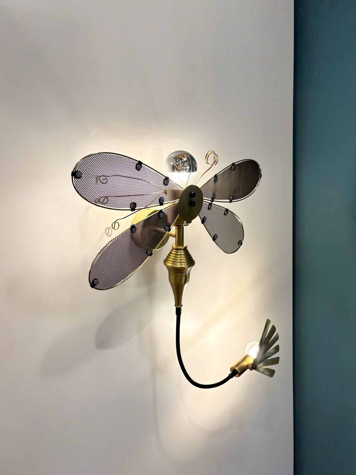 Arel Lighting lighting SUCEEVA Steampunk Dragonfly Wall Sconce