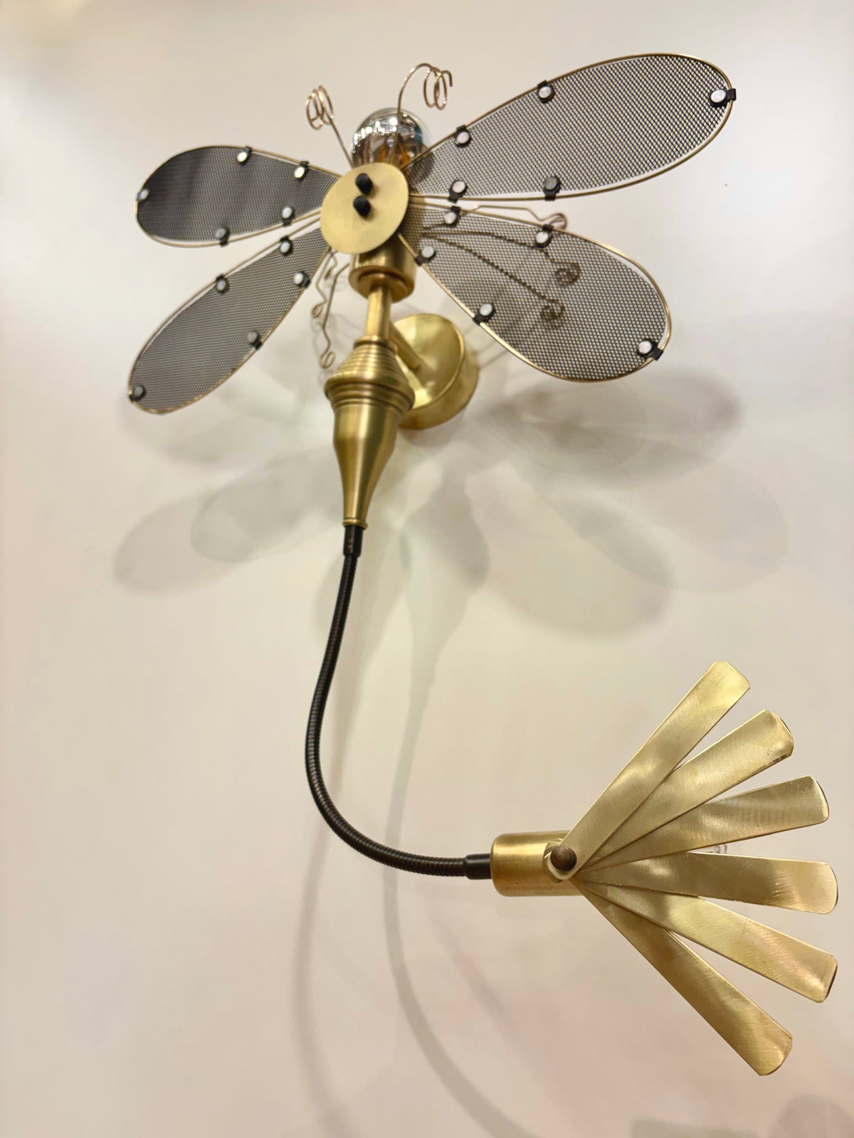 Arel Lighting lighting SUCEEVA Steampunk Dragonfly Wall Sconce