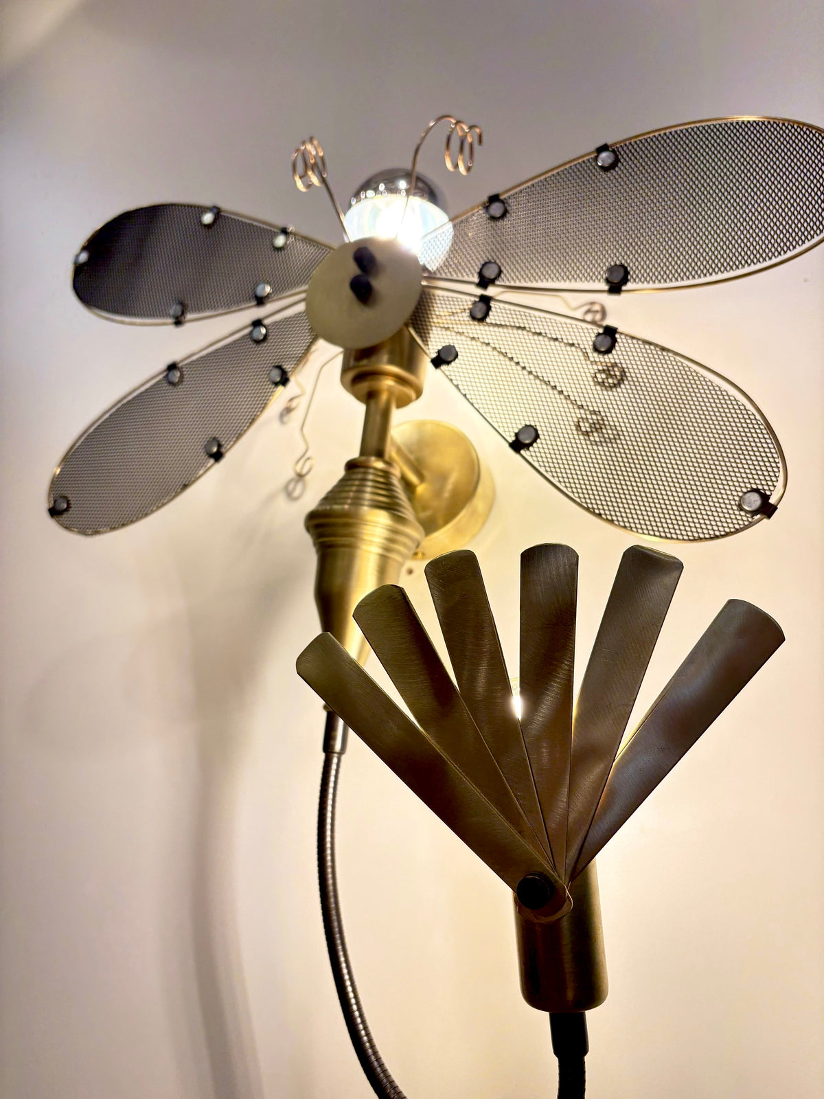 Arel Lighting lighting SUCEEVA Steampunk Dragonfly Wall Sconce