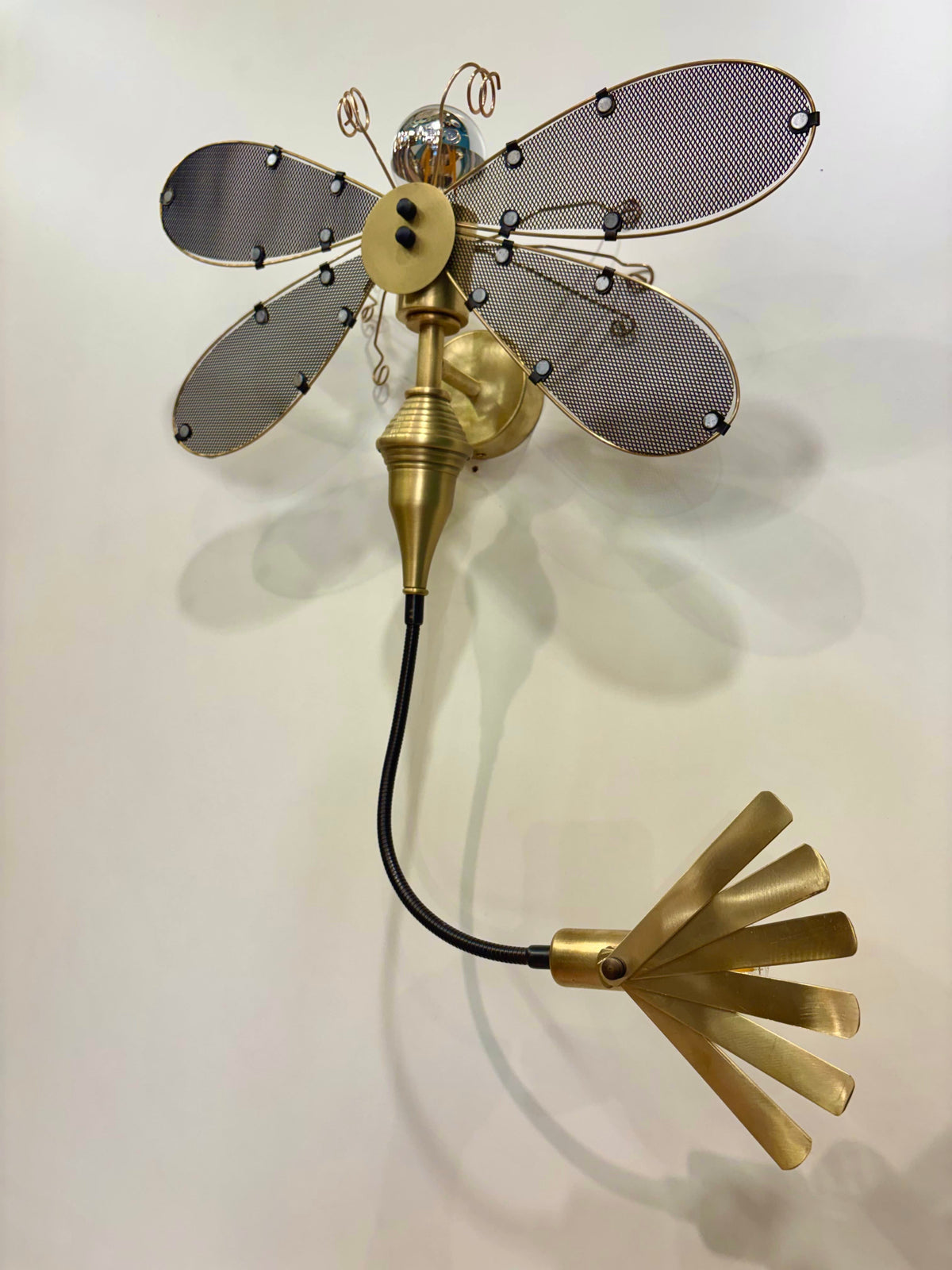 Arel Lighting lighting SUCEEVA Steampunk Dragonfly Wall Sconce