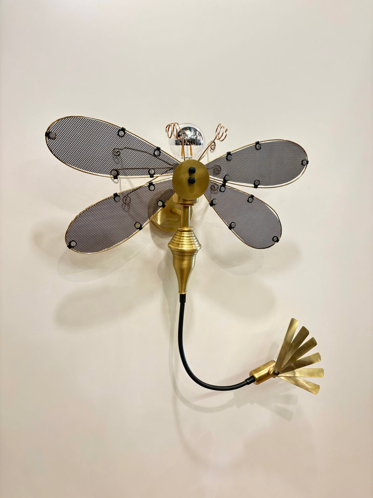 Arel Lighting lighting SUCEEVA Steampunk Dragonfly Wall Sconce