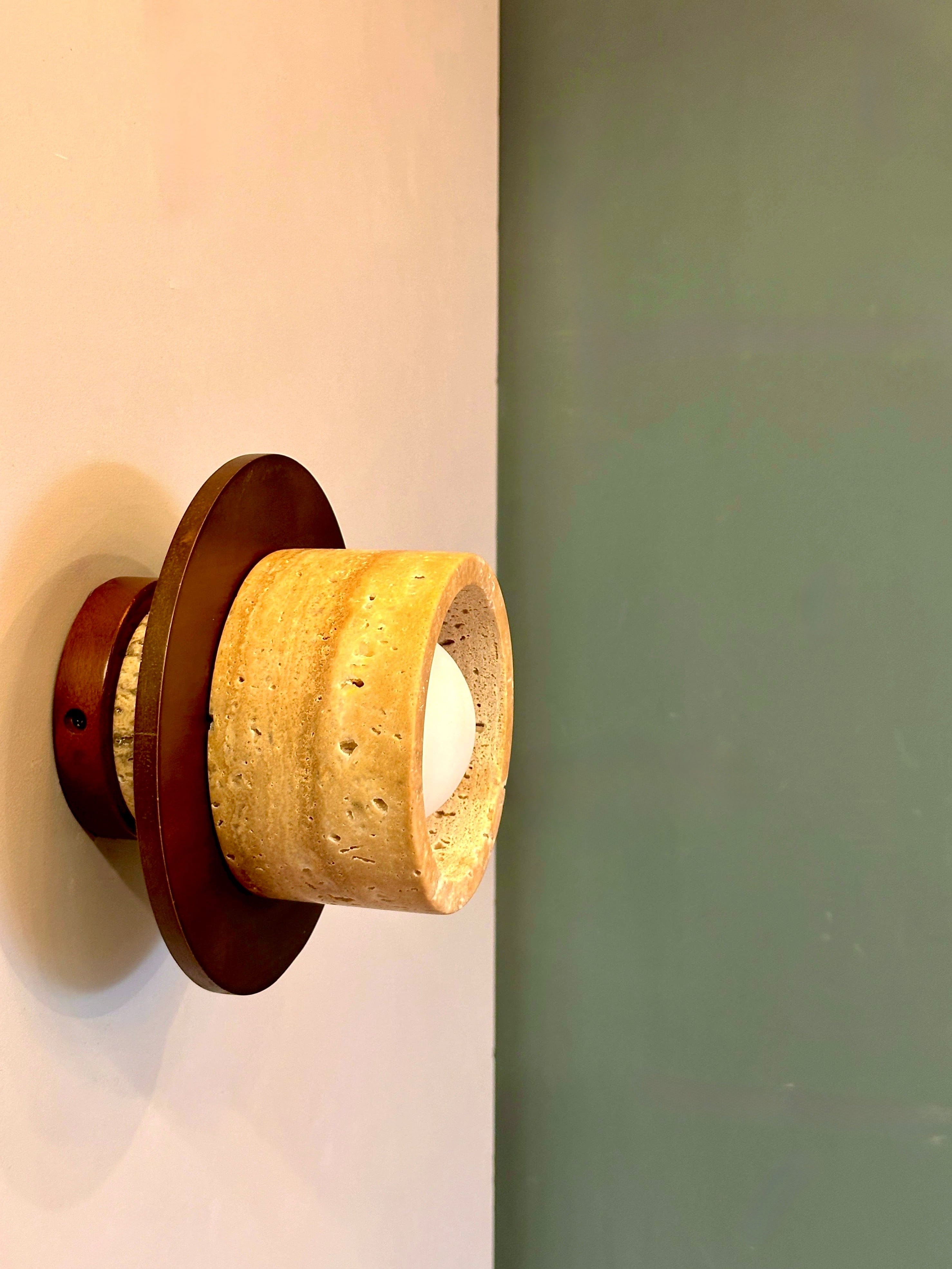 Arel Lighting LOGATEC Travertine Sconce